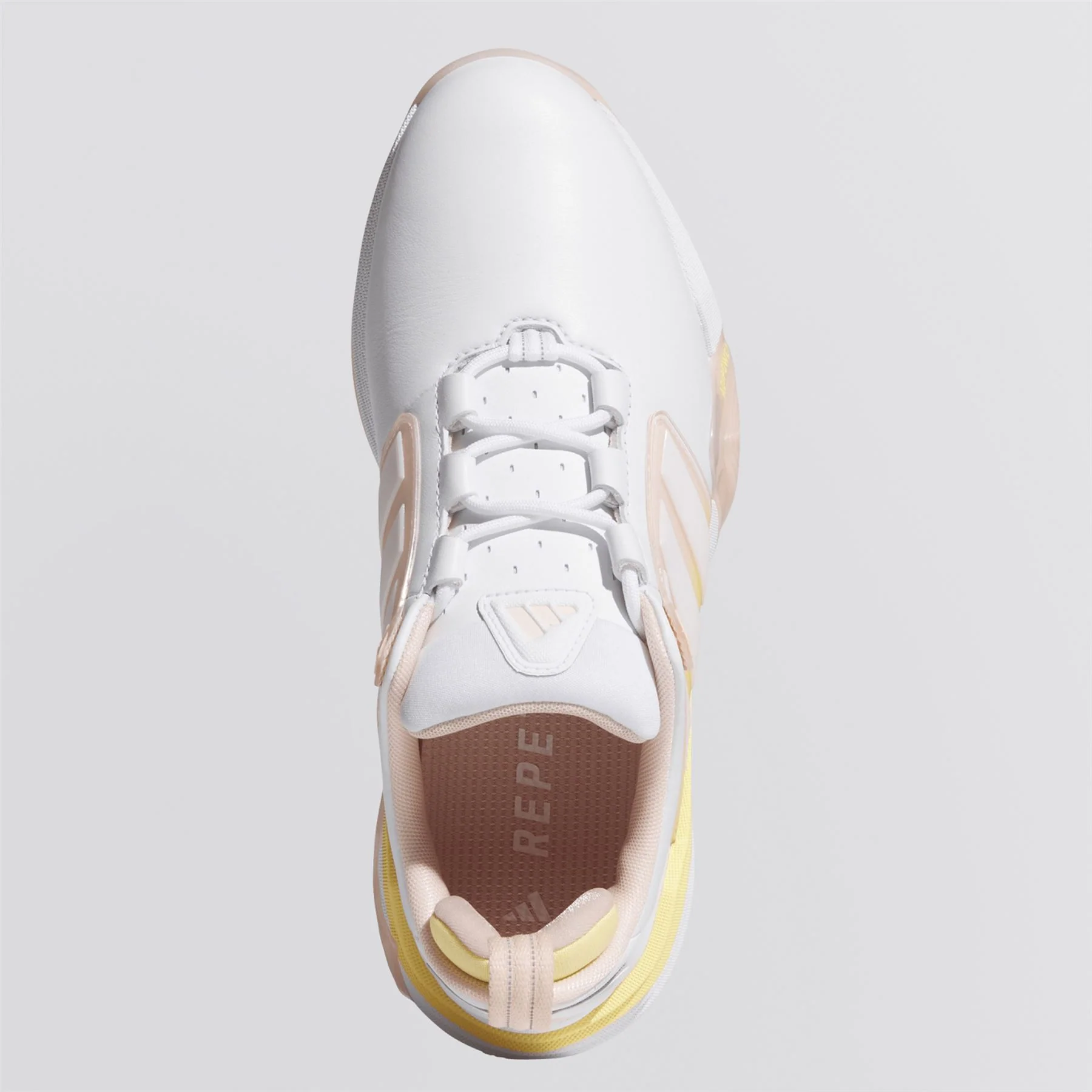 ADIPOWER '26 Spikeless Golf Shoes Footwear White/Blush Pink/Ice Tangerine - Image 3