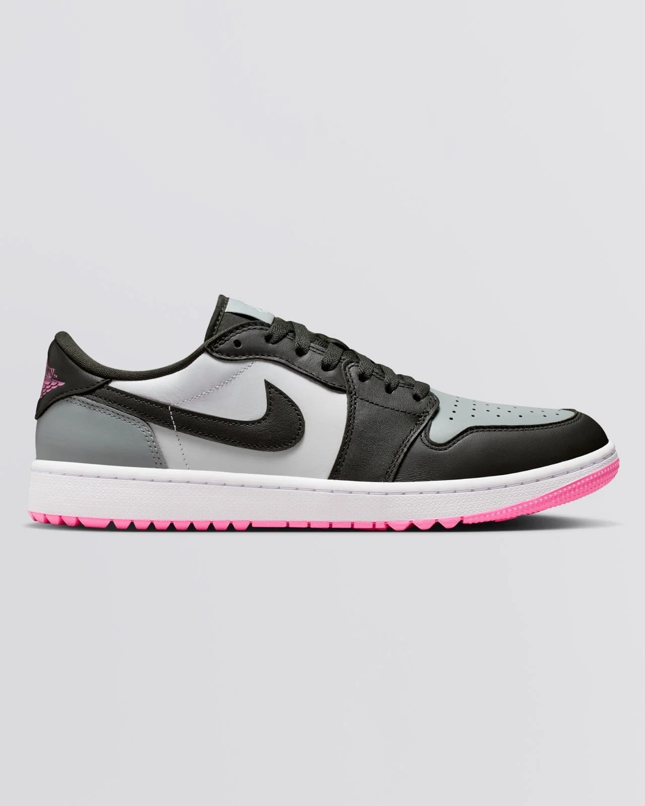 Air Jordan 1 Low Spikeless Golf Shoes White/Sequoia/Light Pumice/Pink Glow