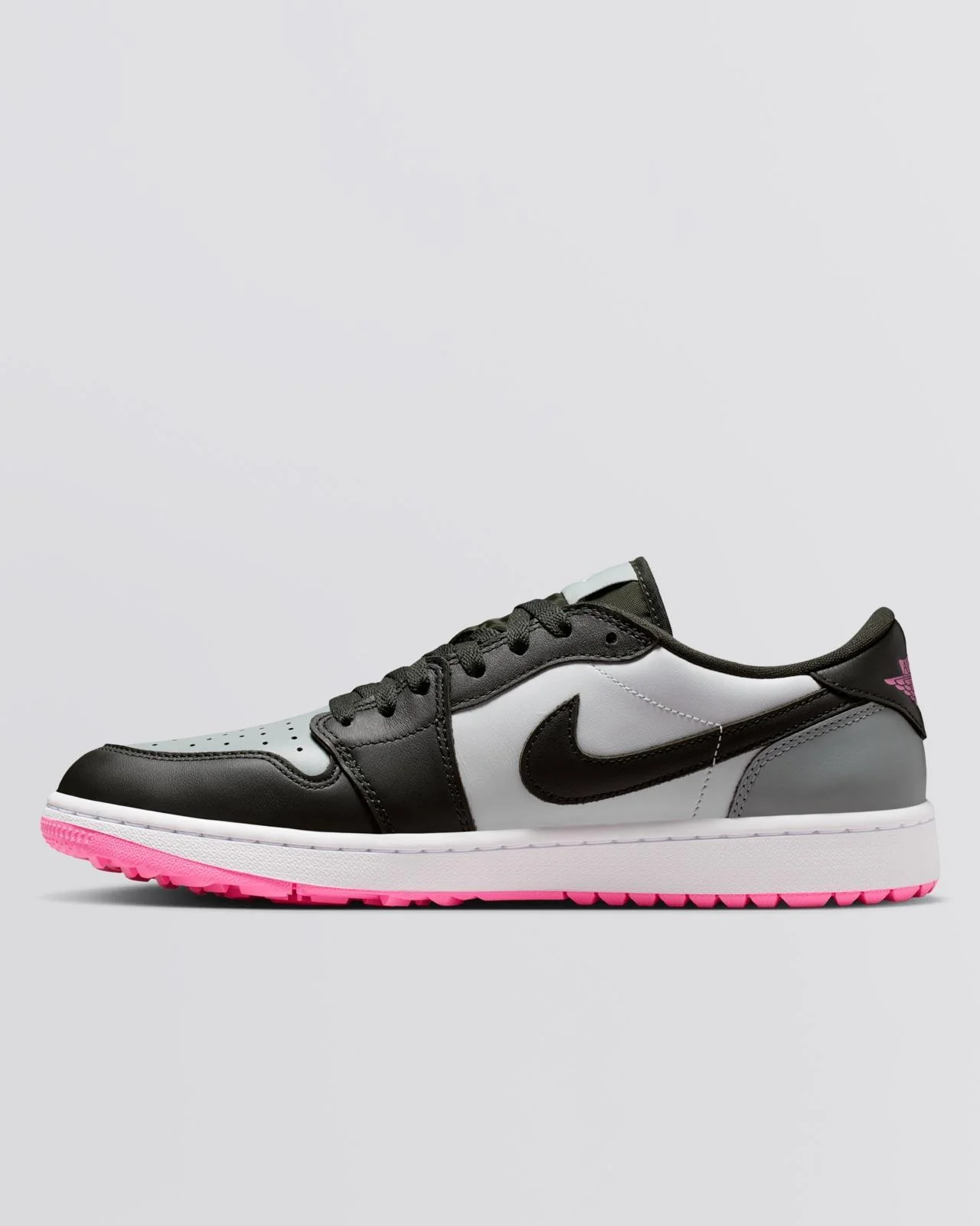 Air Jordan 1 Low Spikeless Golf Shoes White/Sequoia/Light Pumice/Pink Glow - Image 3