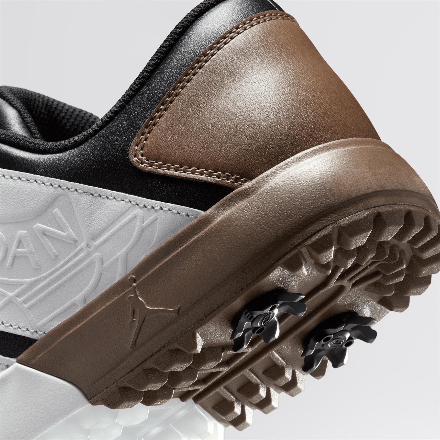 Air Jordan NU Retro 1 G Golf Shoes Black/White/Palomino - Image 2