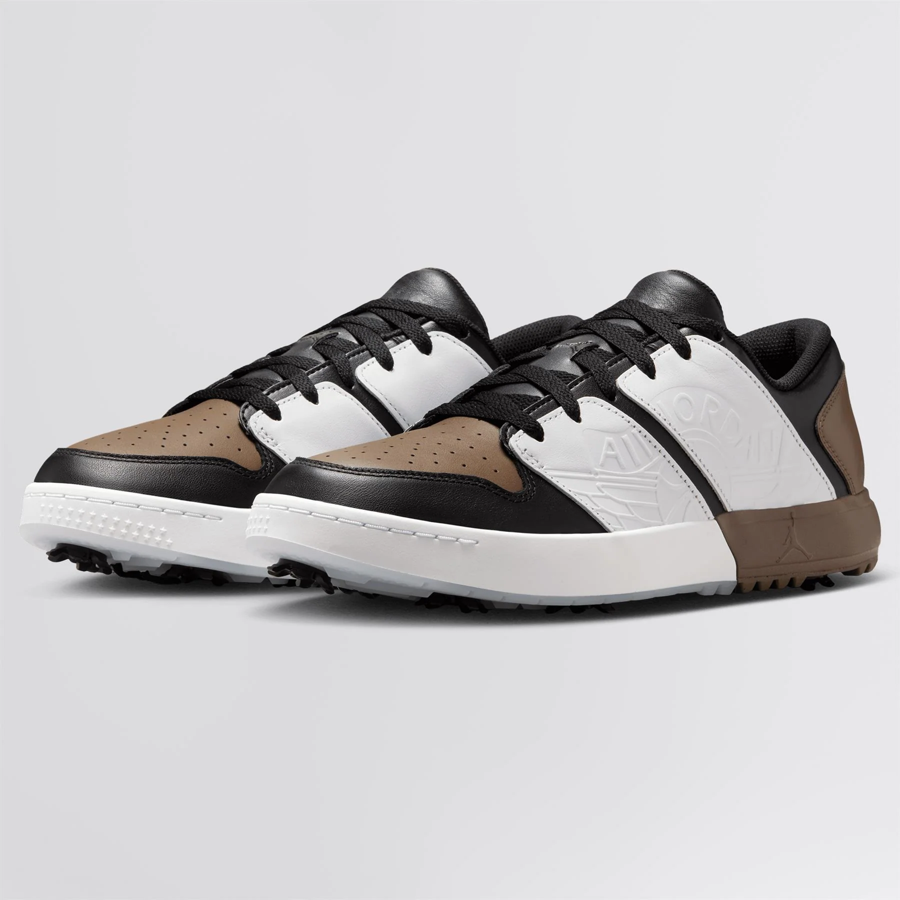 Air Jordan NU Retro 1 G Golf Shoes Black/White/Palomino - Image 8