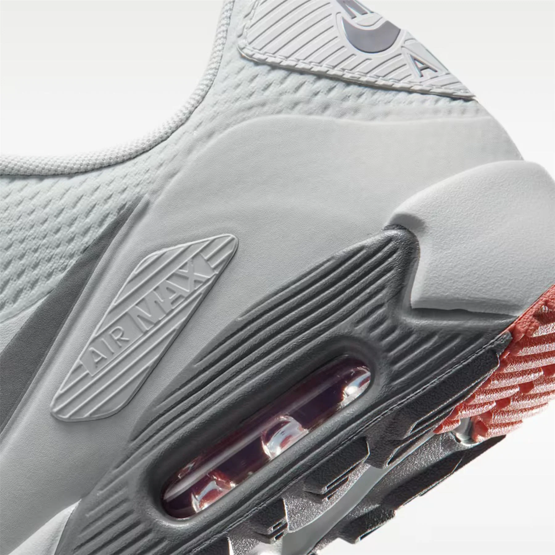 Air Max '90 Spikeless Golf Shoes Photon Dust/Pencil Point/Red Stardust - Image 7