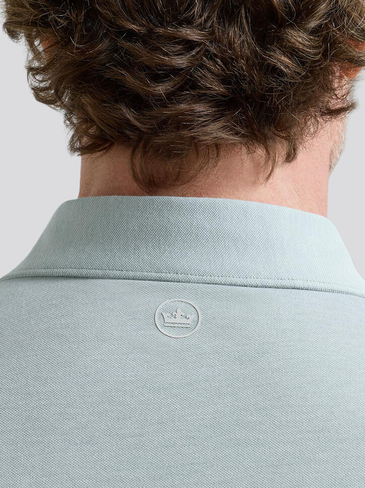 Albatross Cotton-Blend Pique Polo Light Willow - Image 3
