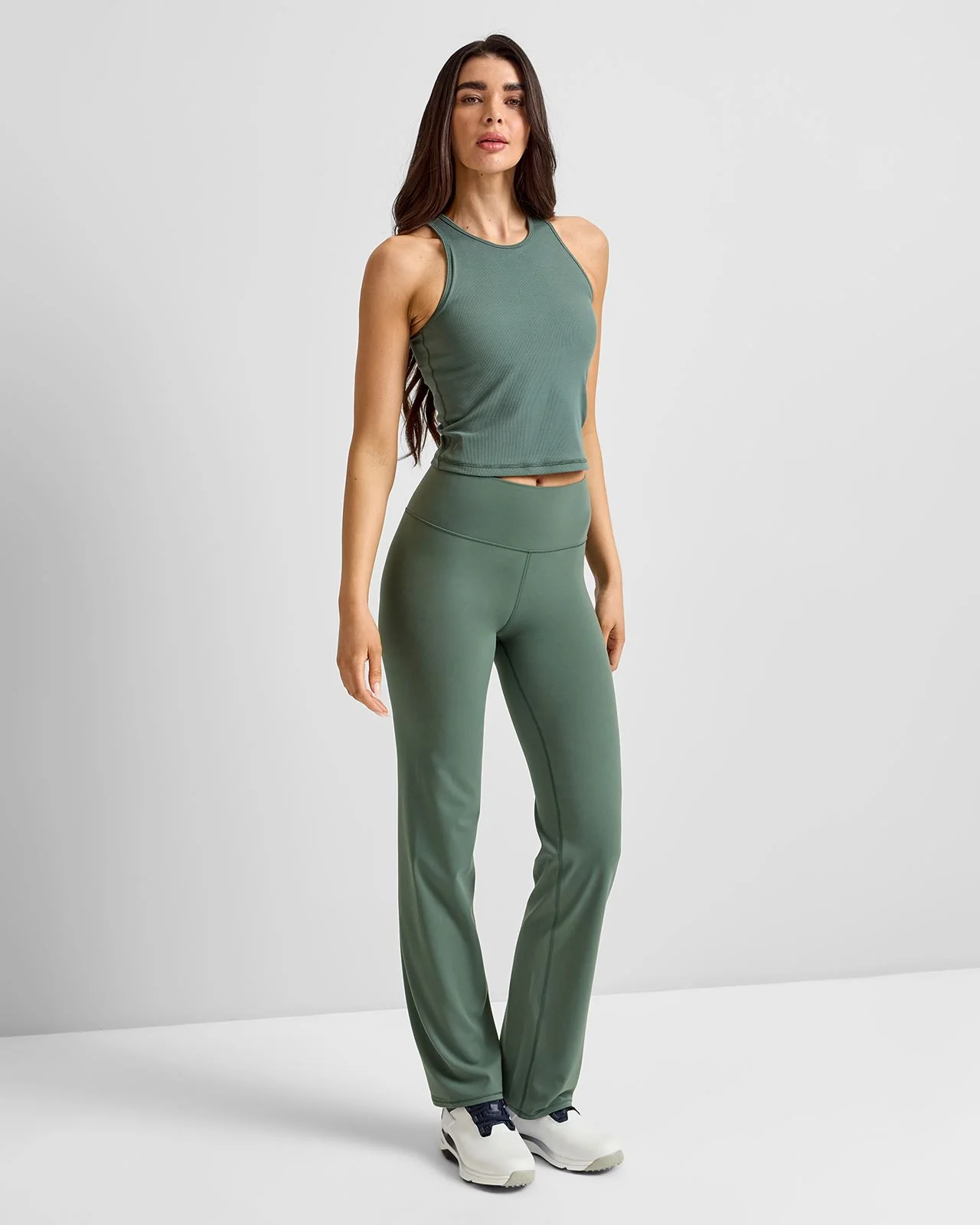 AllTheFeels Straight Leg Trouser Agate Green - Image 3