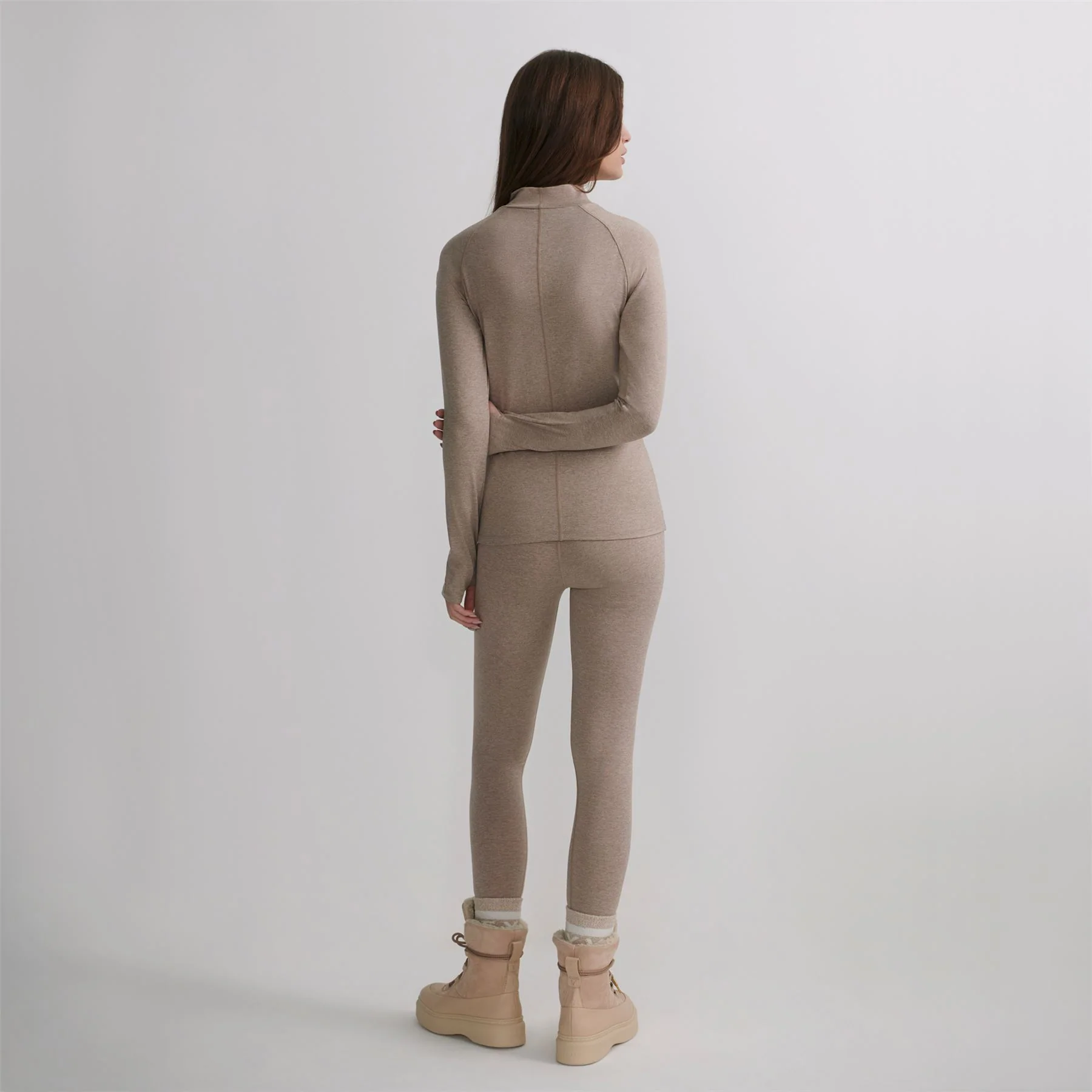 Always Warm Base Layer Top Taupe Marl - Image 4