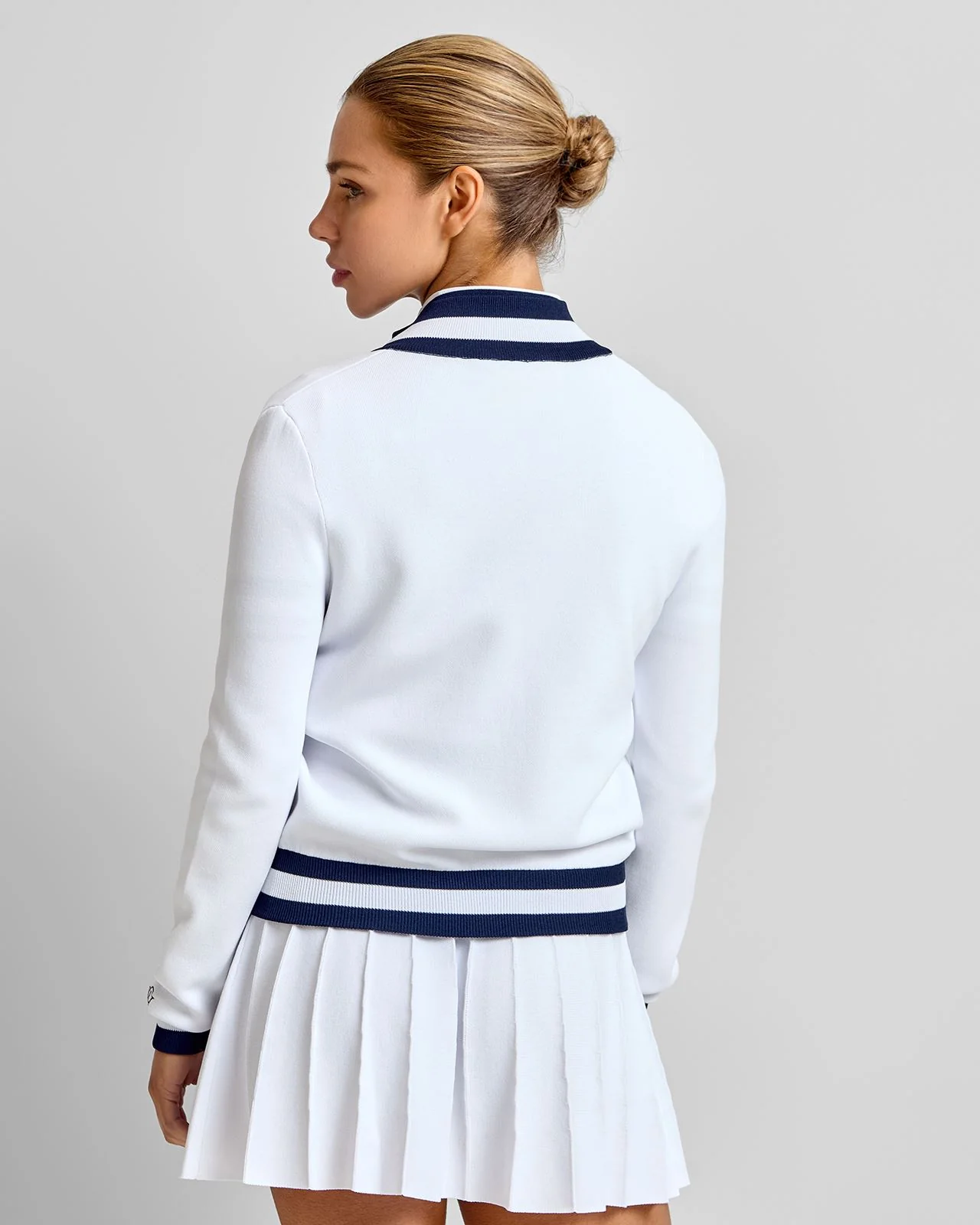 Anne Cardigan White/Legacy Navy - Image 2