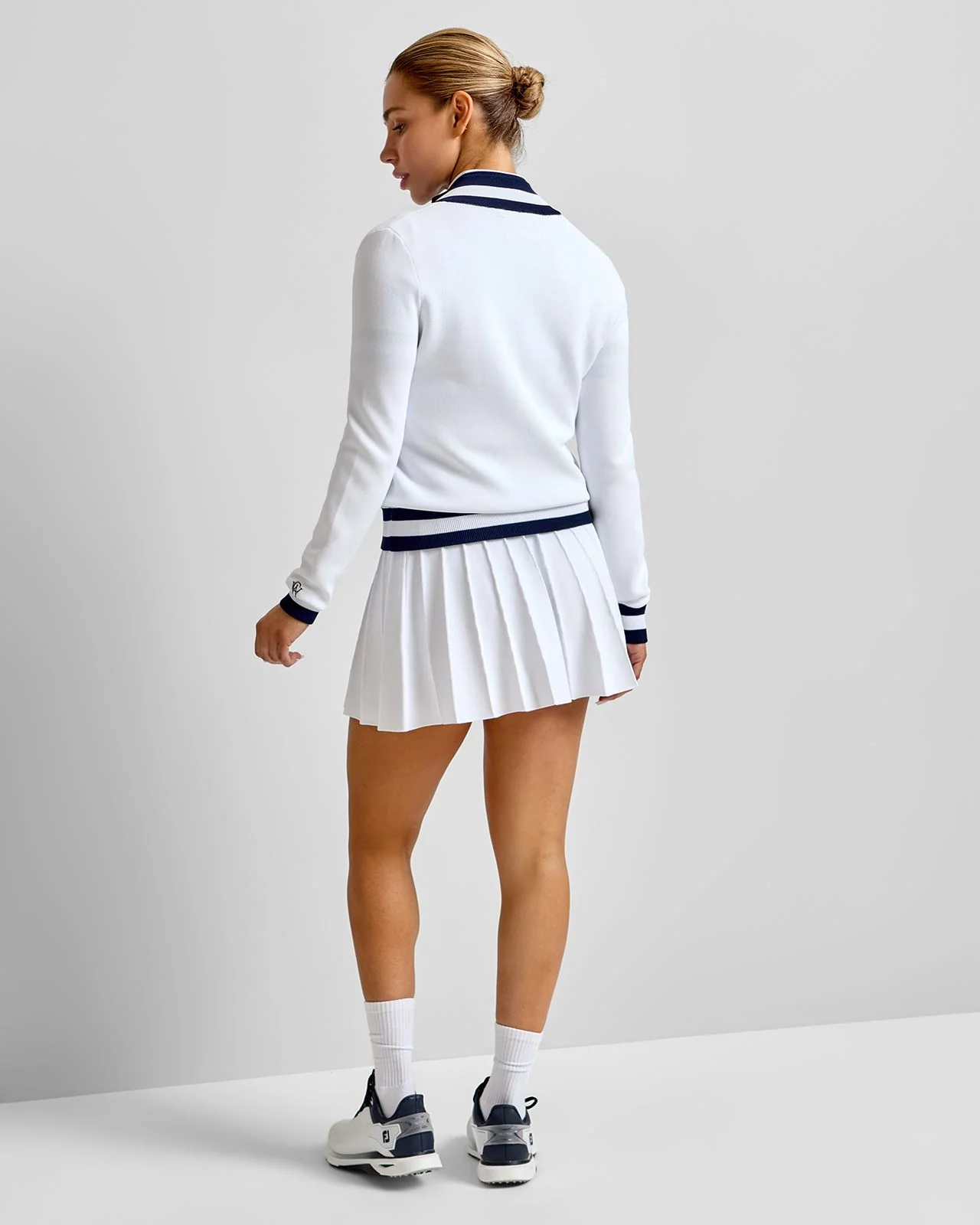 Anne Cardigan White/Legacy Navy - Image 4