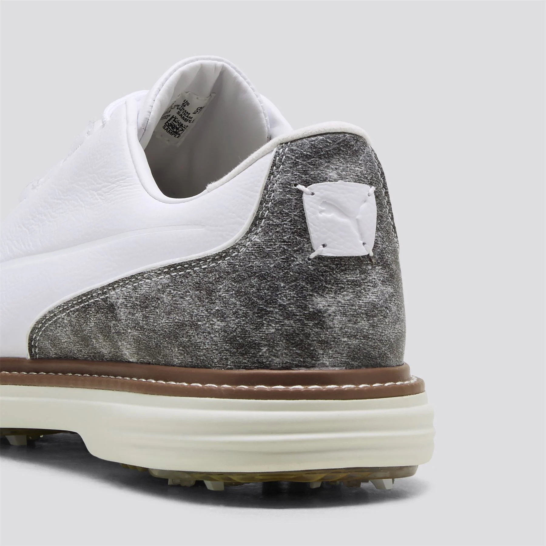 Avant Tour Spiked Golf Shoe White/Brown Mushroom - Image 5
