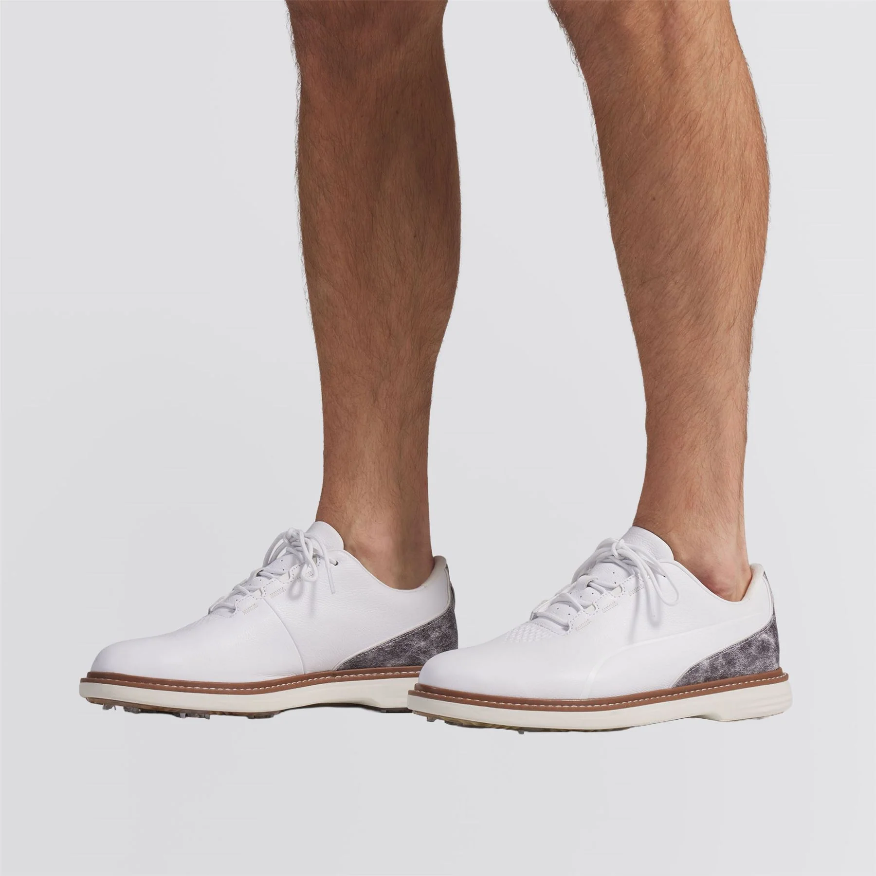 Avant Tour Spiked Golf Shoe White/Brown Mushroom - Image 6