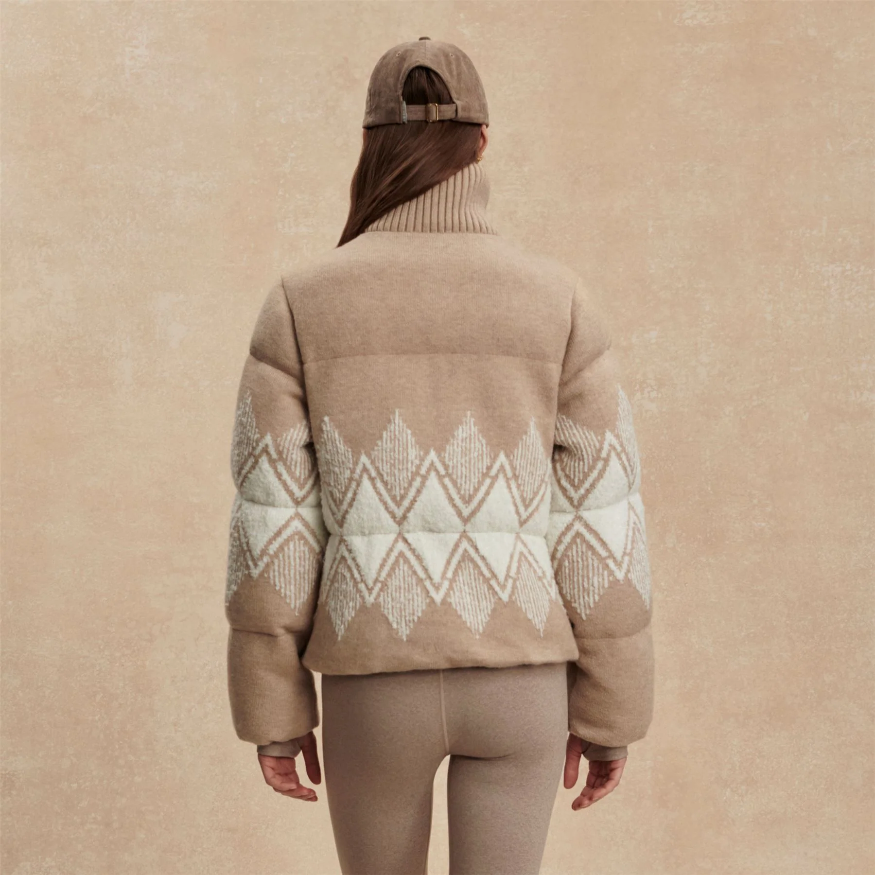 Belinda Knit Puffer Light Taupe - Image 2