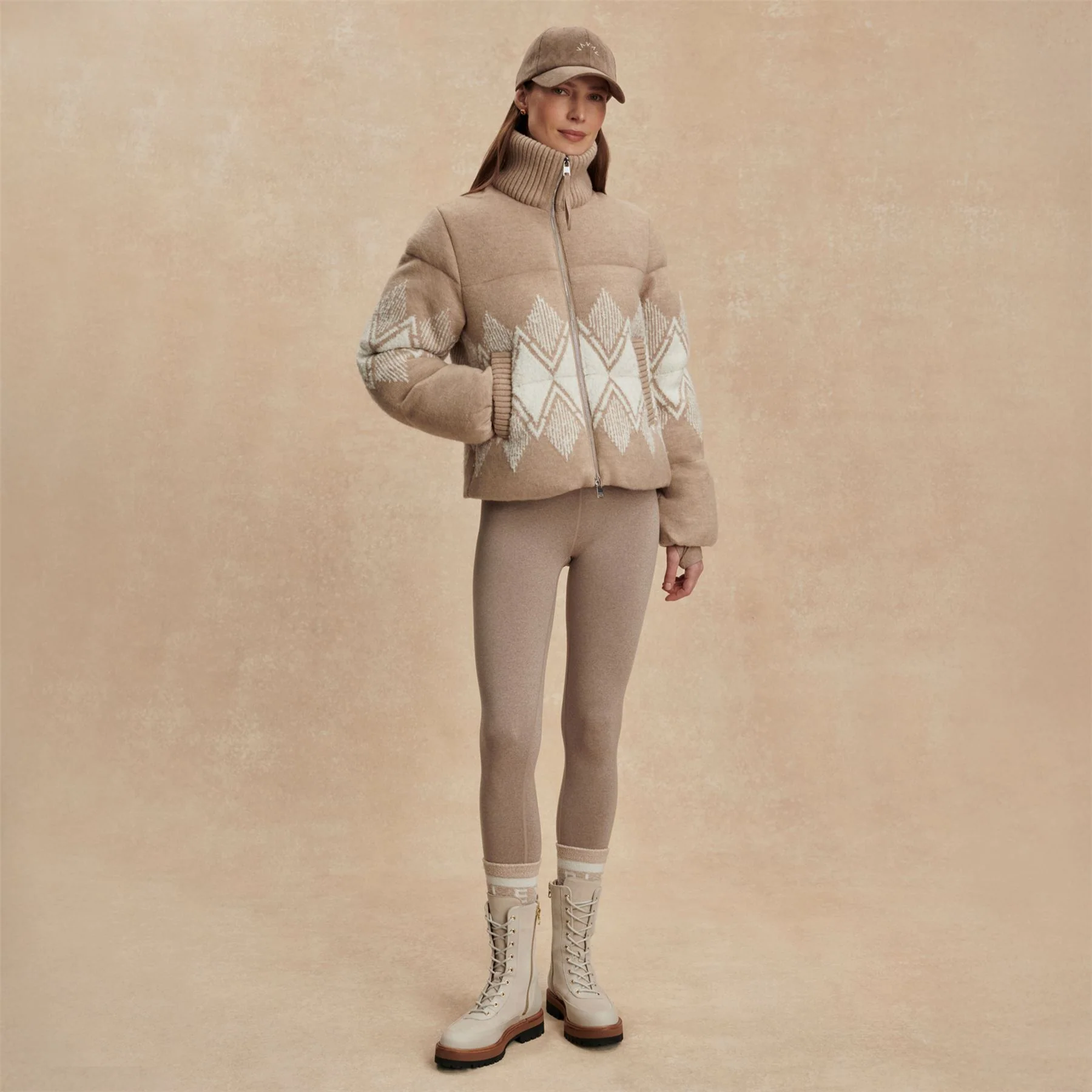 Belinda Knit Puffer Light Taupe - Image 3
