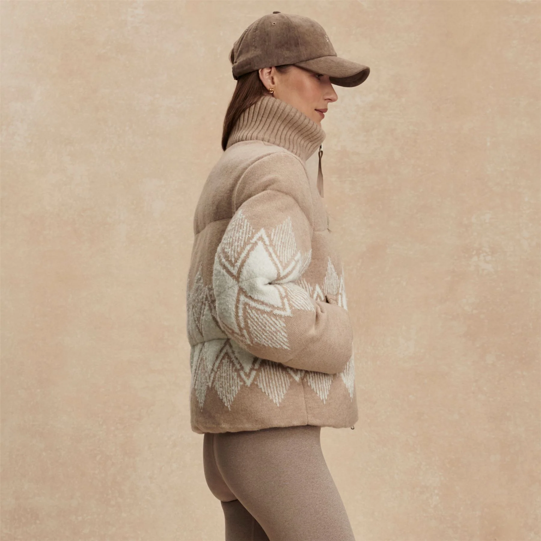 Belinda Knit Puffer Light Taupe - Image 4