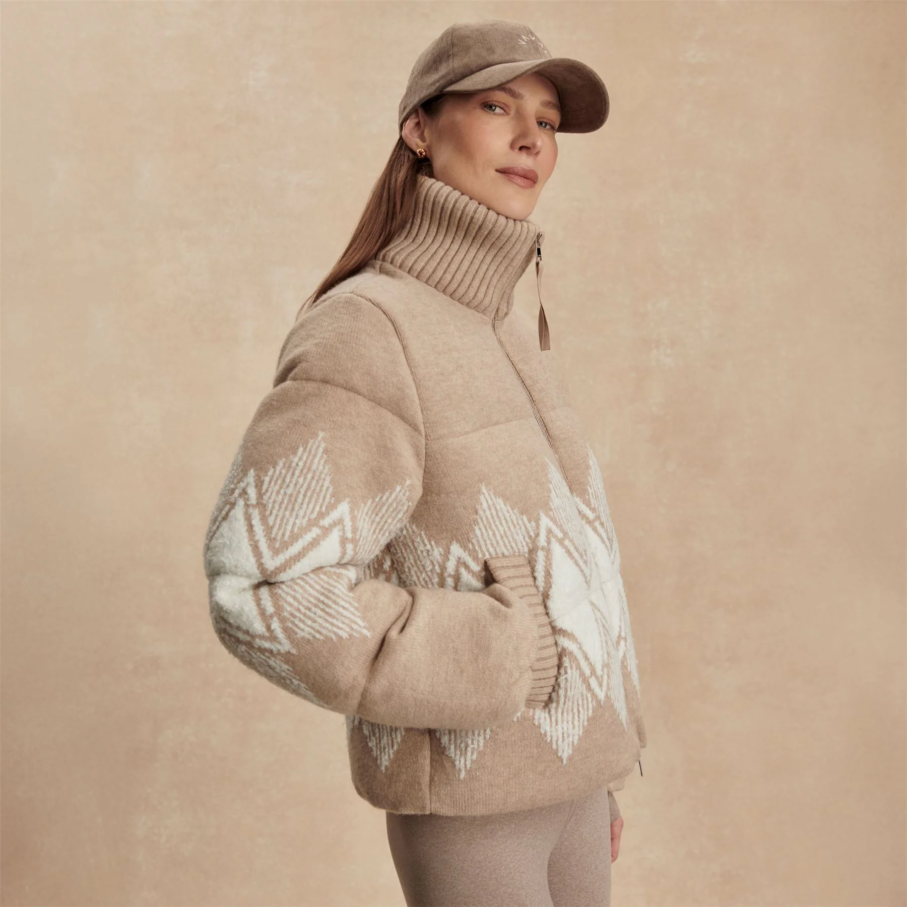 Belinda Knit Puffer Light Taupe - Image 5