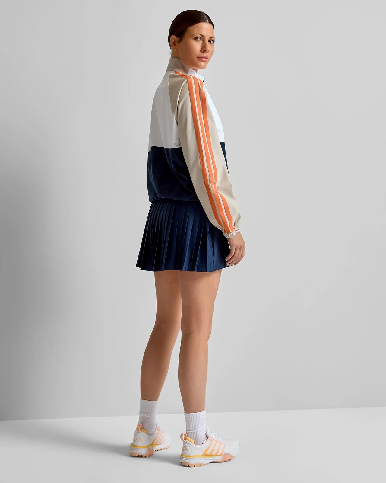 Beyond The Course Colour Block Twistweave Full Zip Jacket Collegiate Navy - Image 4