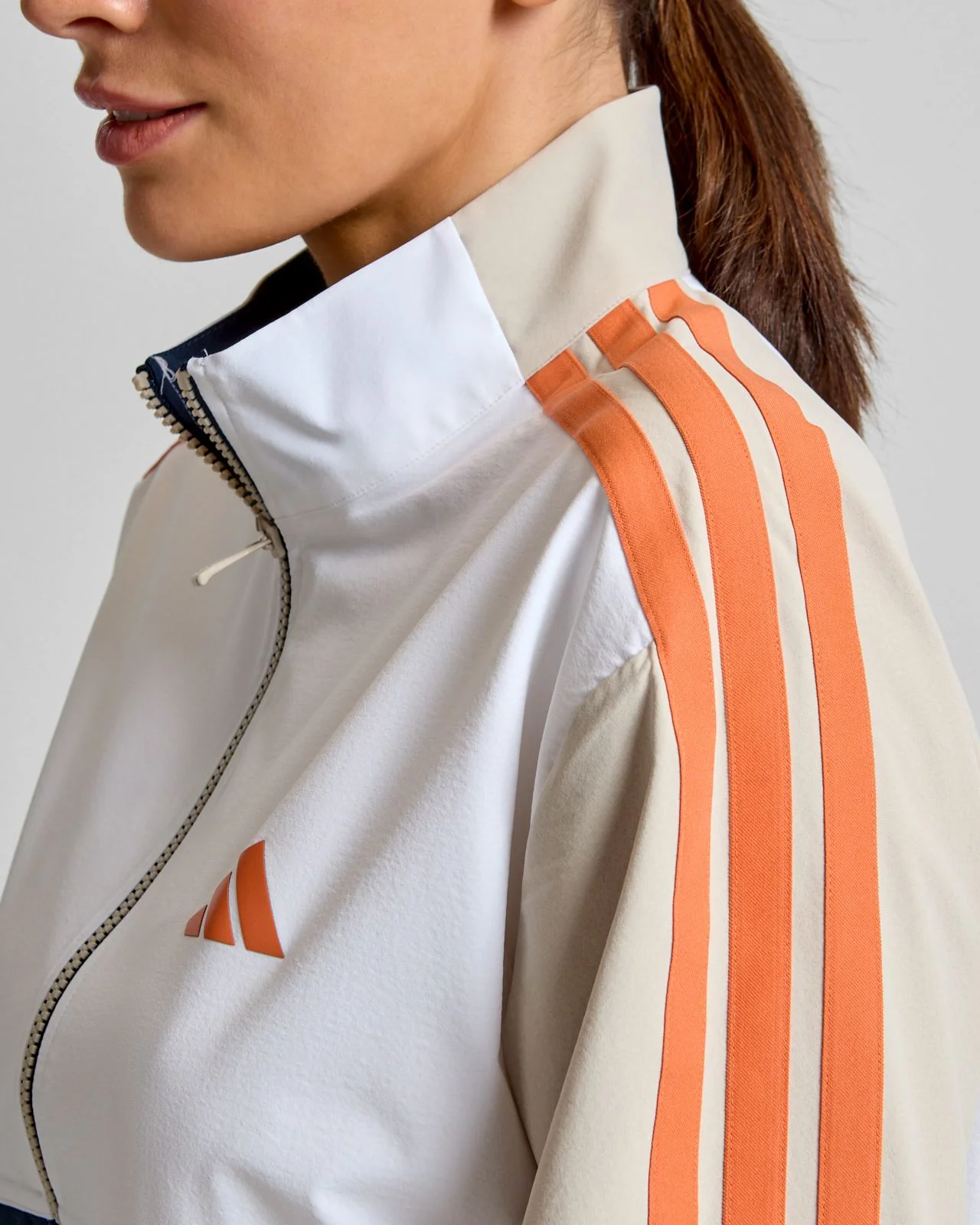 Beyond The Course Colour Block Twistweave Full Zip Jacket Collegiate Navy - Image 5