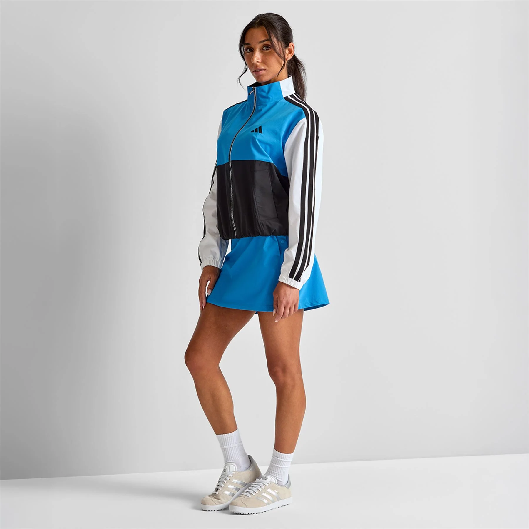 Beyond The Course Colour Block Twistweave Full Zip Jacket Lucid Ray Blue - Image 3