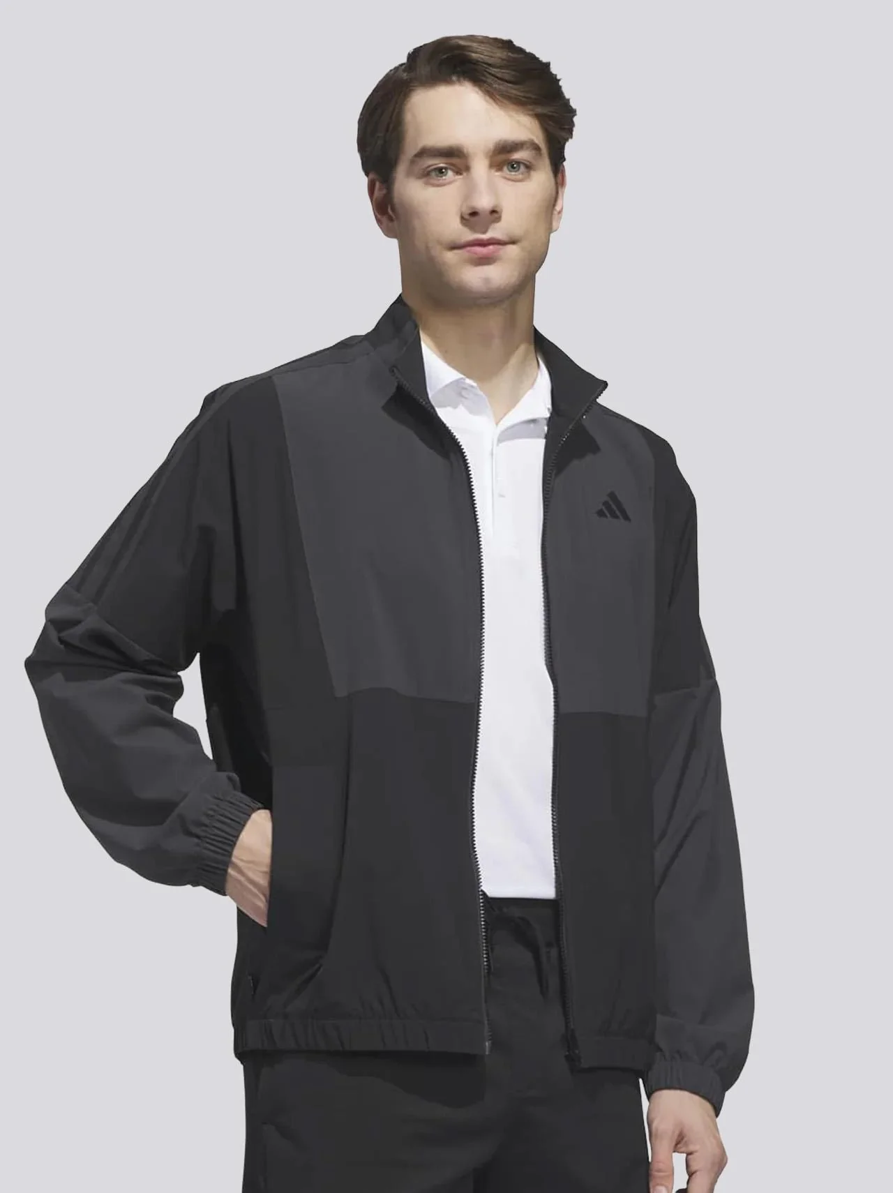 Beyond The Course Twistweave Full Zip Windbreaker Black/Carbon