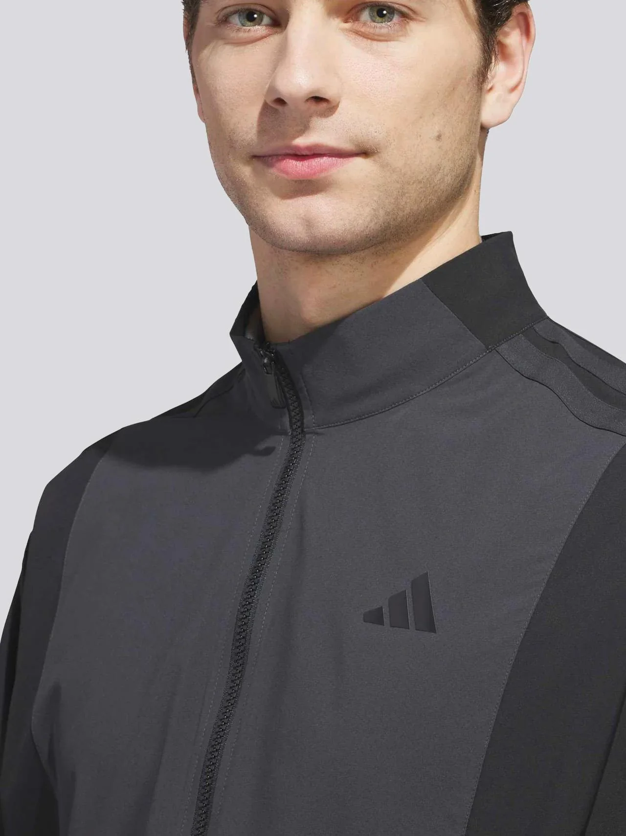 Beyond The Course Twistweave Full Zip Windbreaker Black/Carbon - Image 3