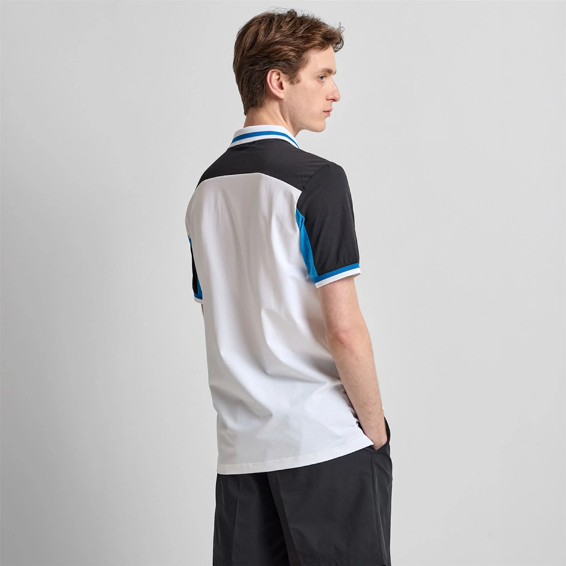 Beyond The Course Vent Twistknit Polo White/Black - Image 2