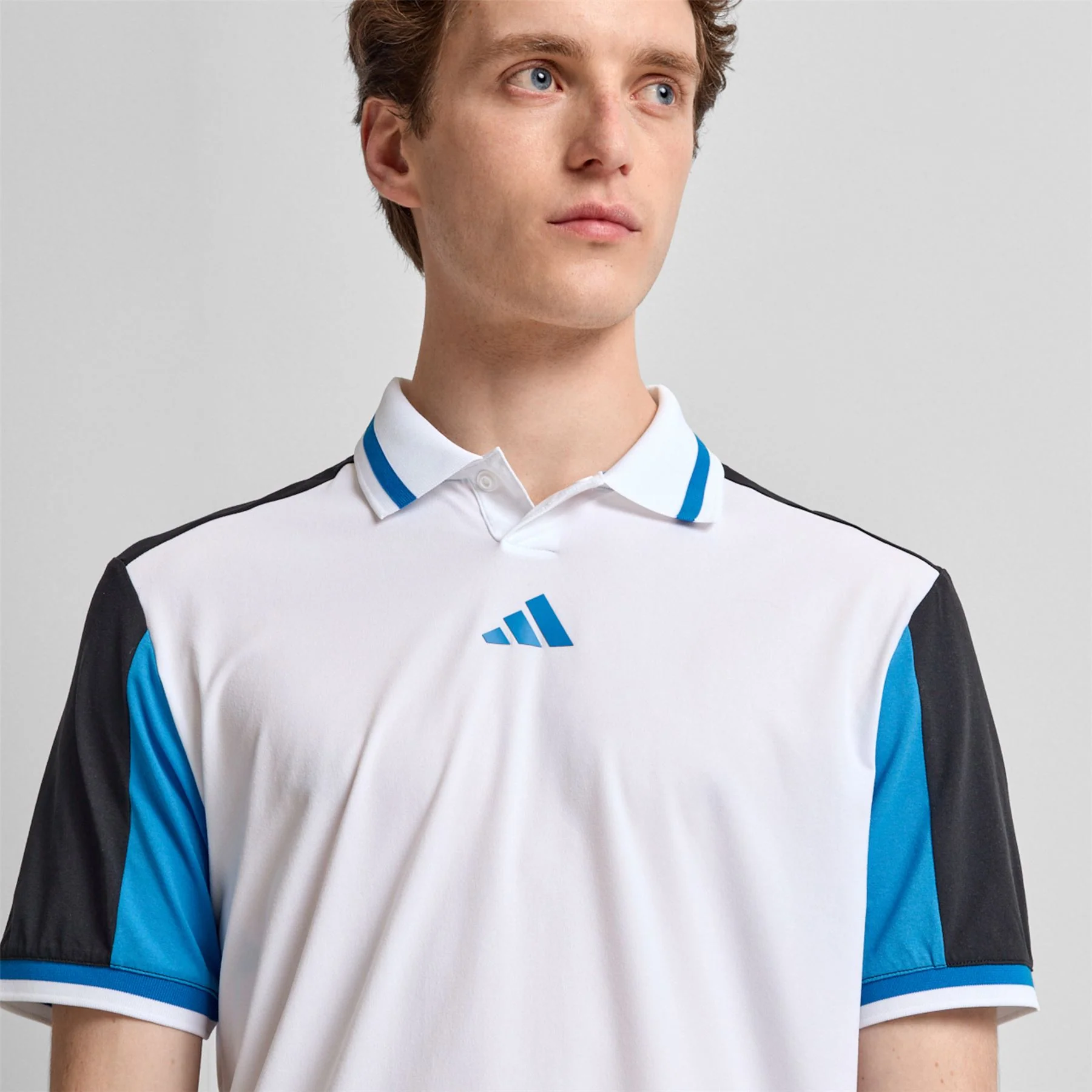 Beyond The Course Vent Twistknit Polo White/Black - Image 5