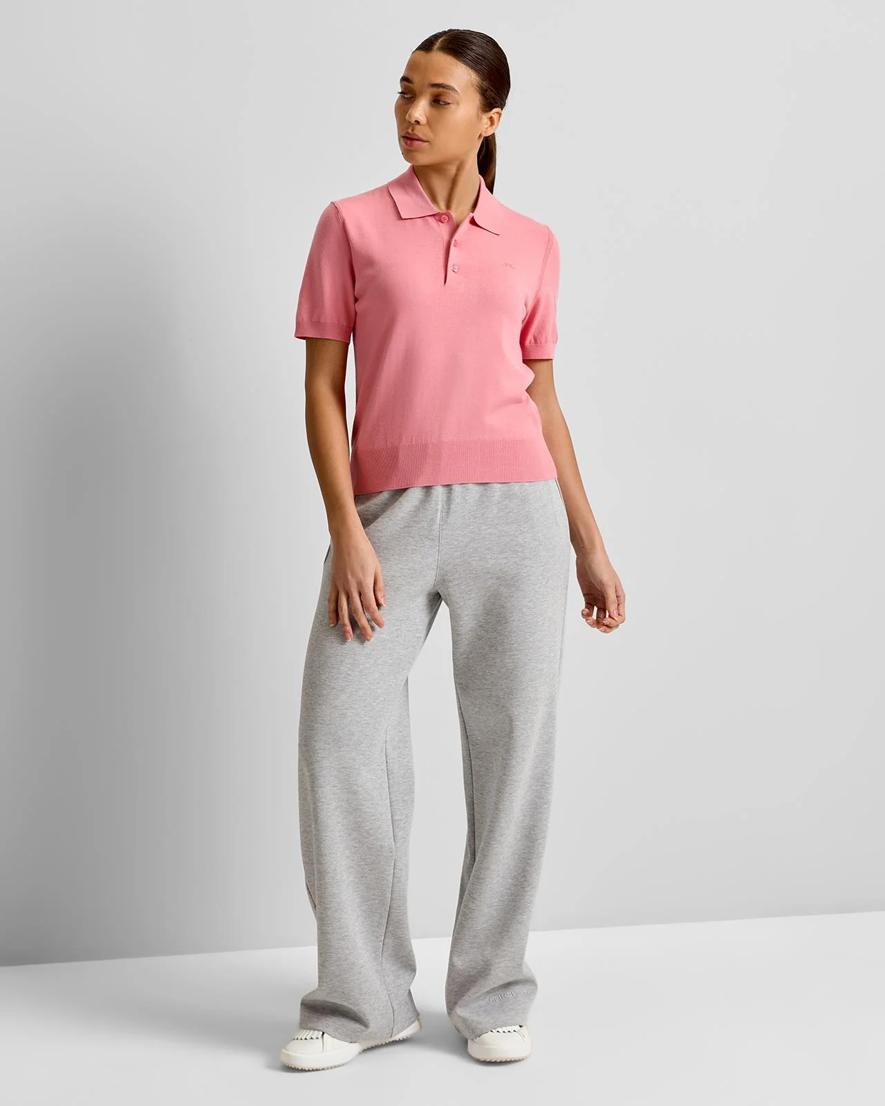 Blake Knit Polo Flamingo Plume - Image 3