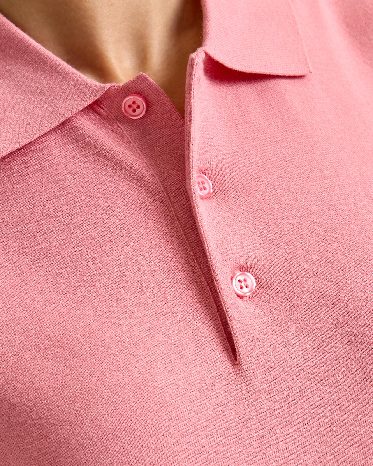 Blake Knit Polo Flamingo Plume - Image 6
