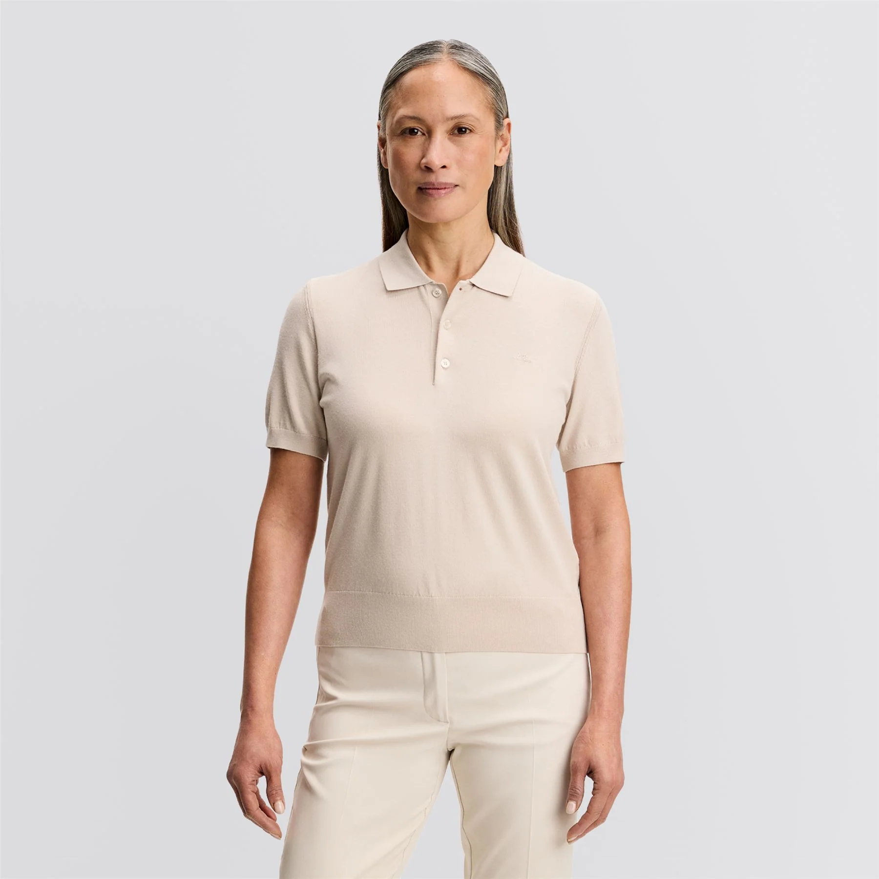Blake Knit Polo Moonebeam
