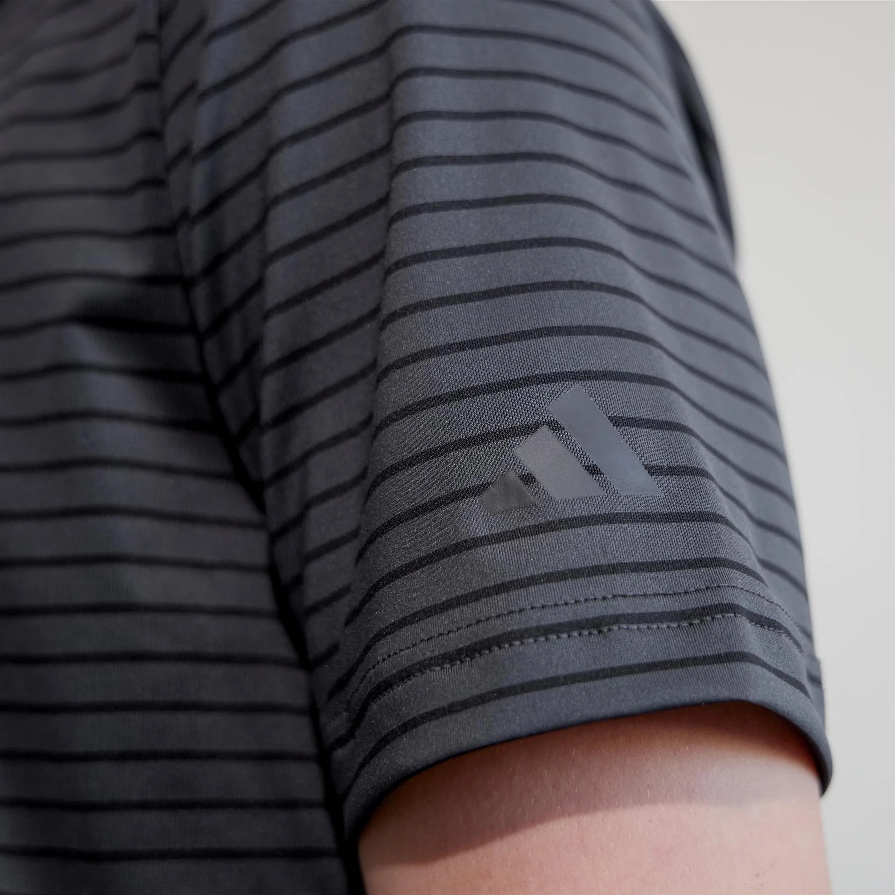 Boys Climacool Striped Polo Black - Image 4