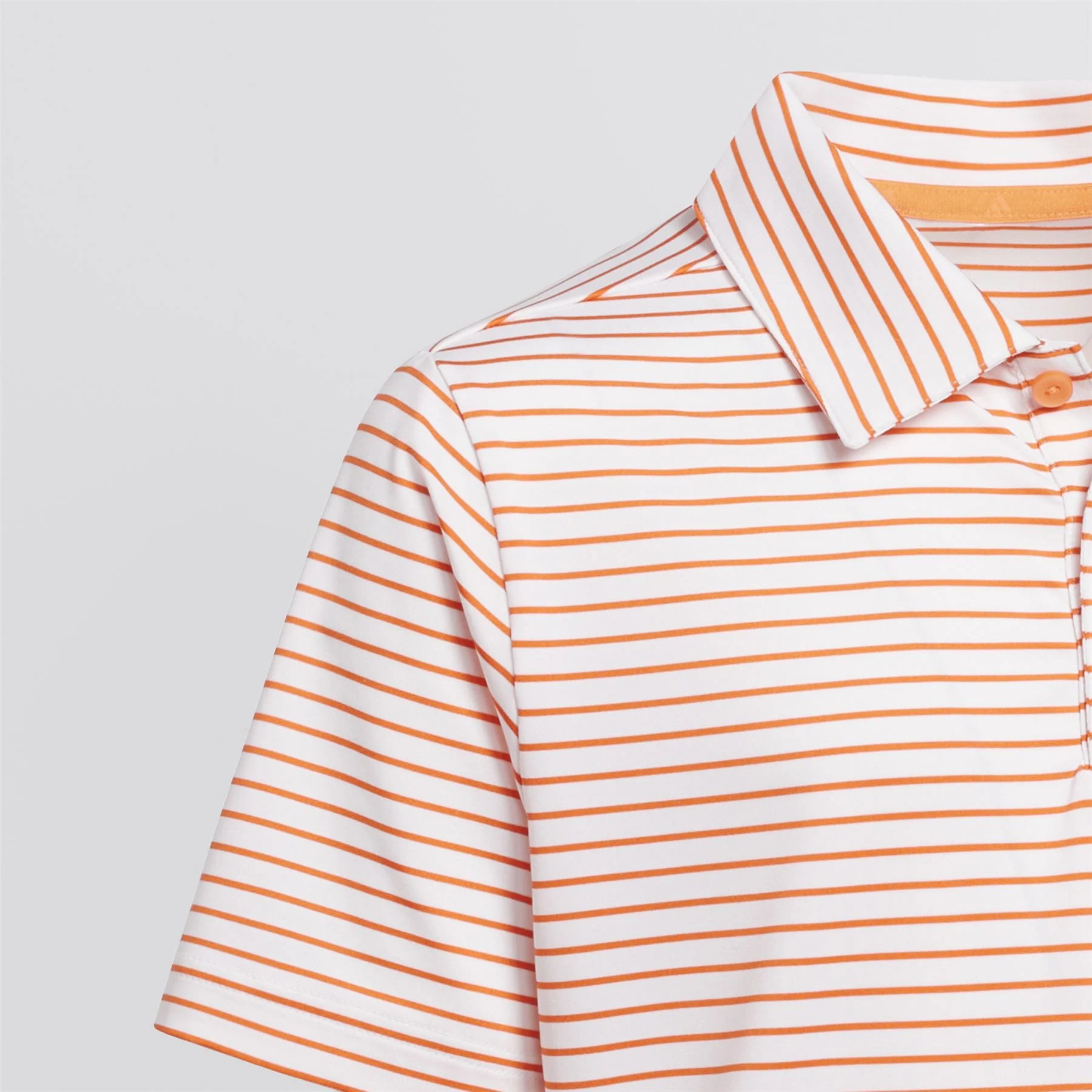 Boys Climacool Striped Polo Dusky Orange - Image 6