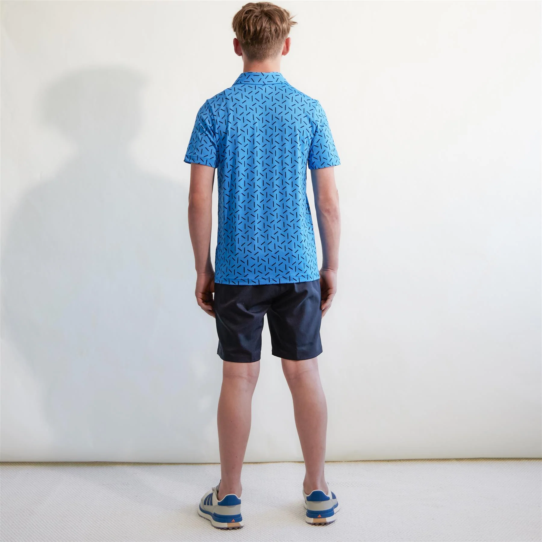 Boys Climacool Ultimate365 Printed Mesh Polo Lucid Ray Blue - Image 4