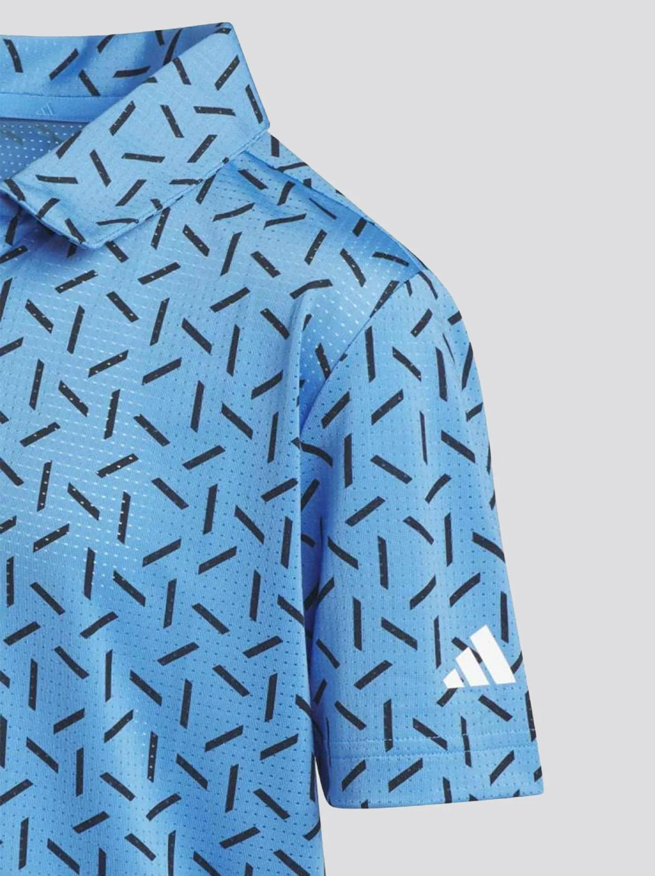 Boys Climacool Ultimate365 Printed Mesh Polo Lucid Ray Blue - Image 8