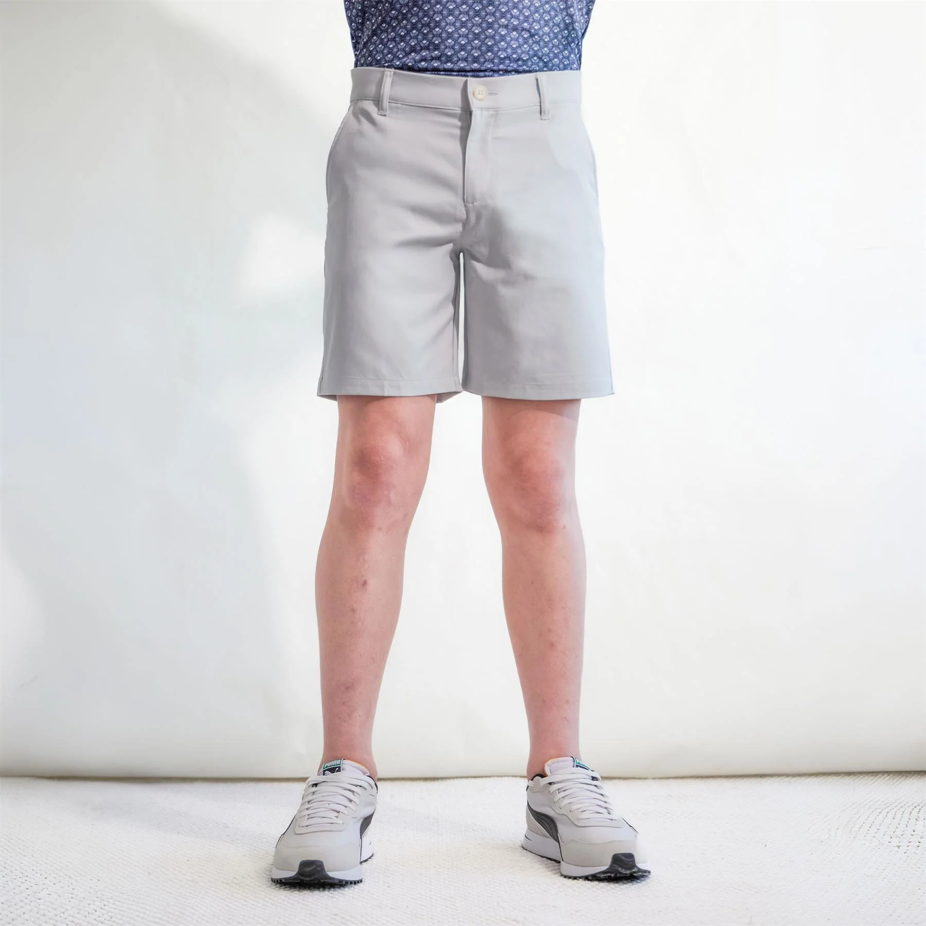 Boys Golf Shorts Platino Gray