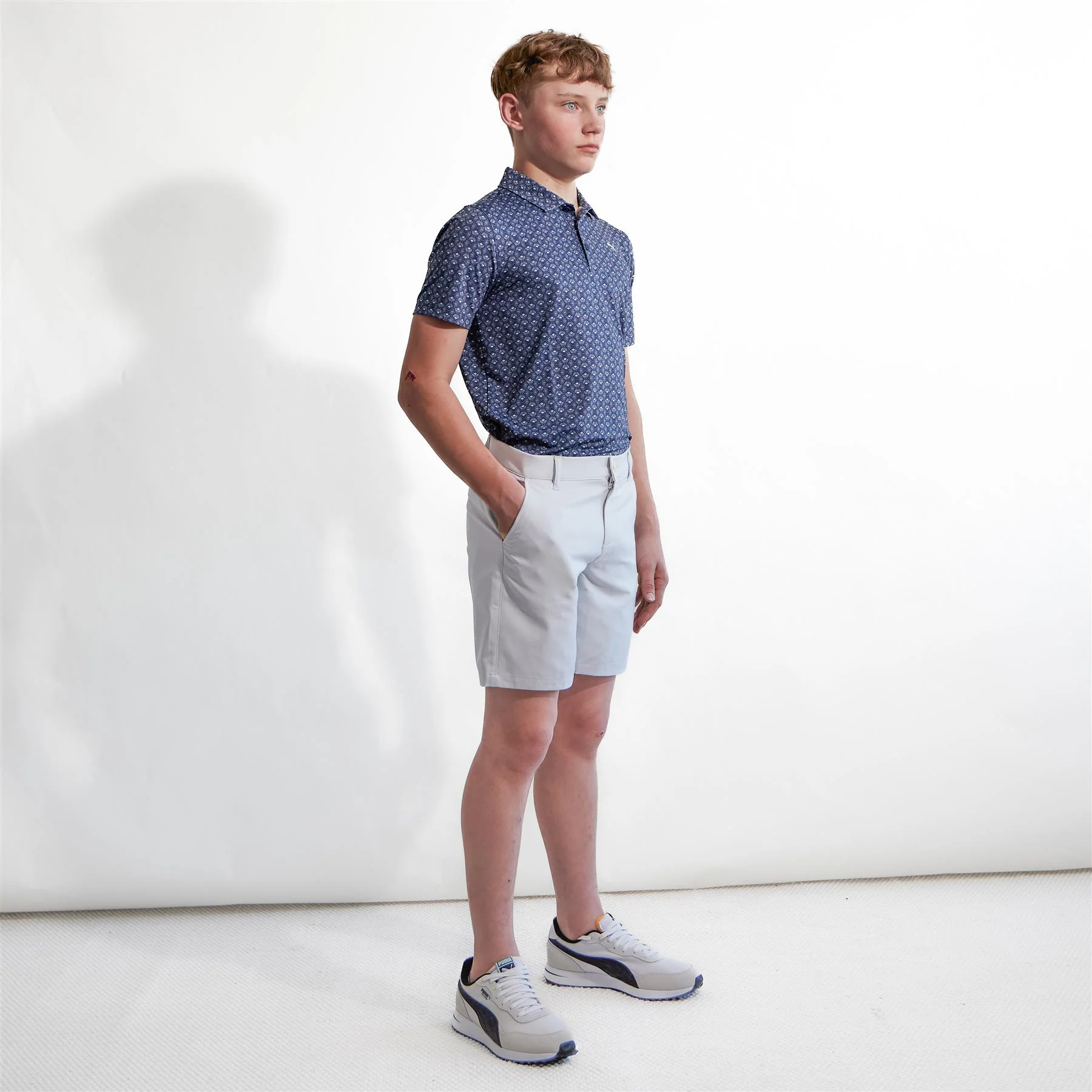 Boys Golf Shorts Platino Gray - Image 2