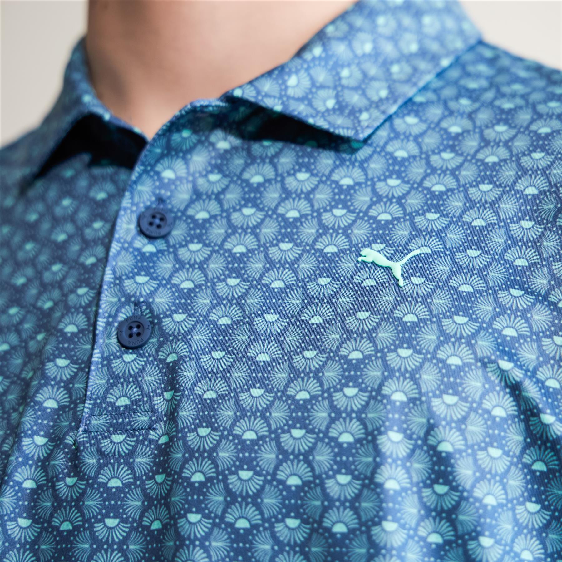Boys Mattr Scallop Polo Shirt Dark Indigo/Mint Jelly - Image 5