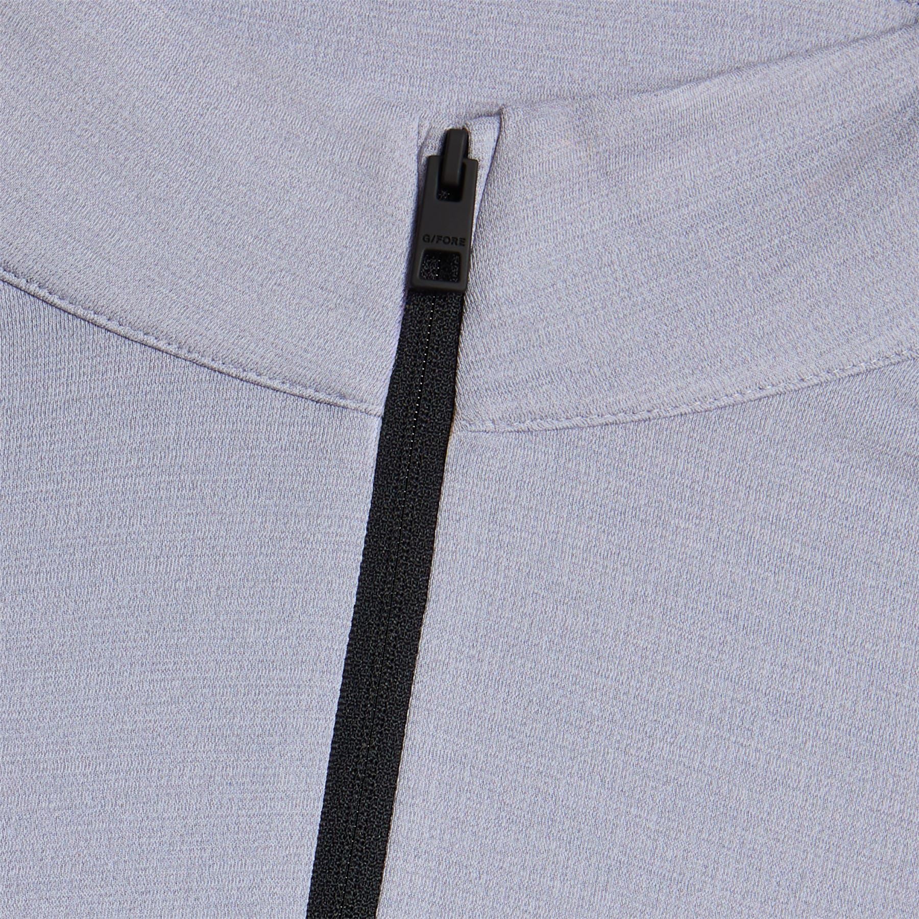 Brushed Back Tech Quarter Zip Mid Layer Light Grey Melange - Image 6