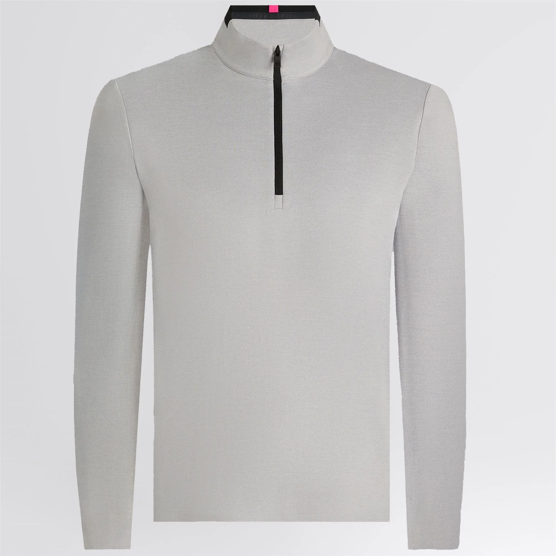 Brushed Back Tech Quarter Zip Mid Layer Light Grey Melange - Image 7