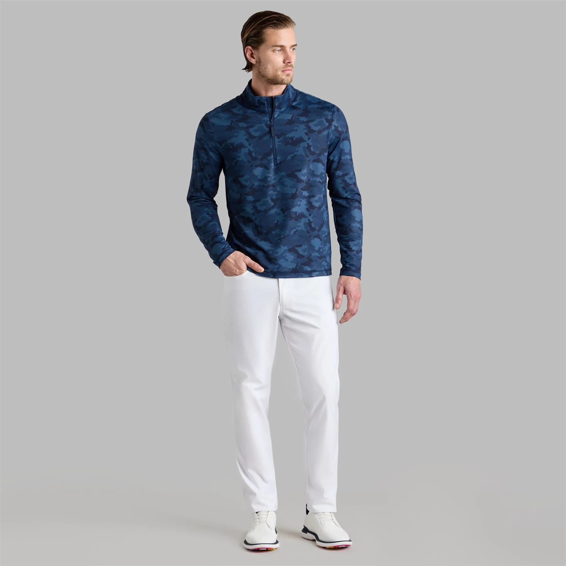 Brushed Back Tech Quarter Zip Pullover Twilight Camo - Image 2