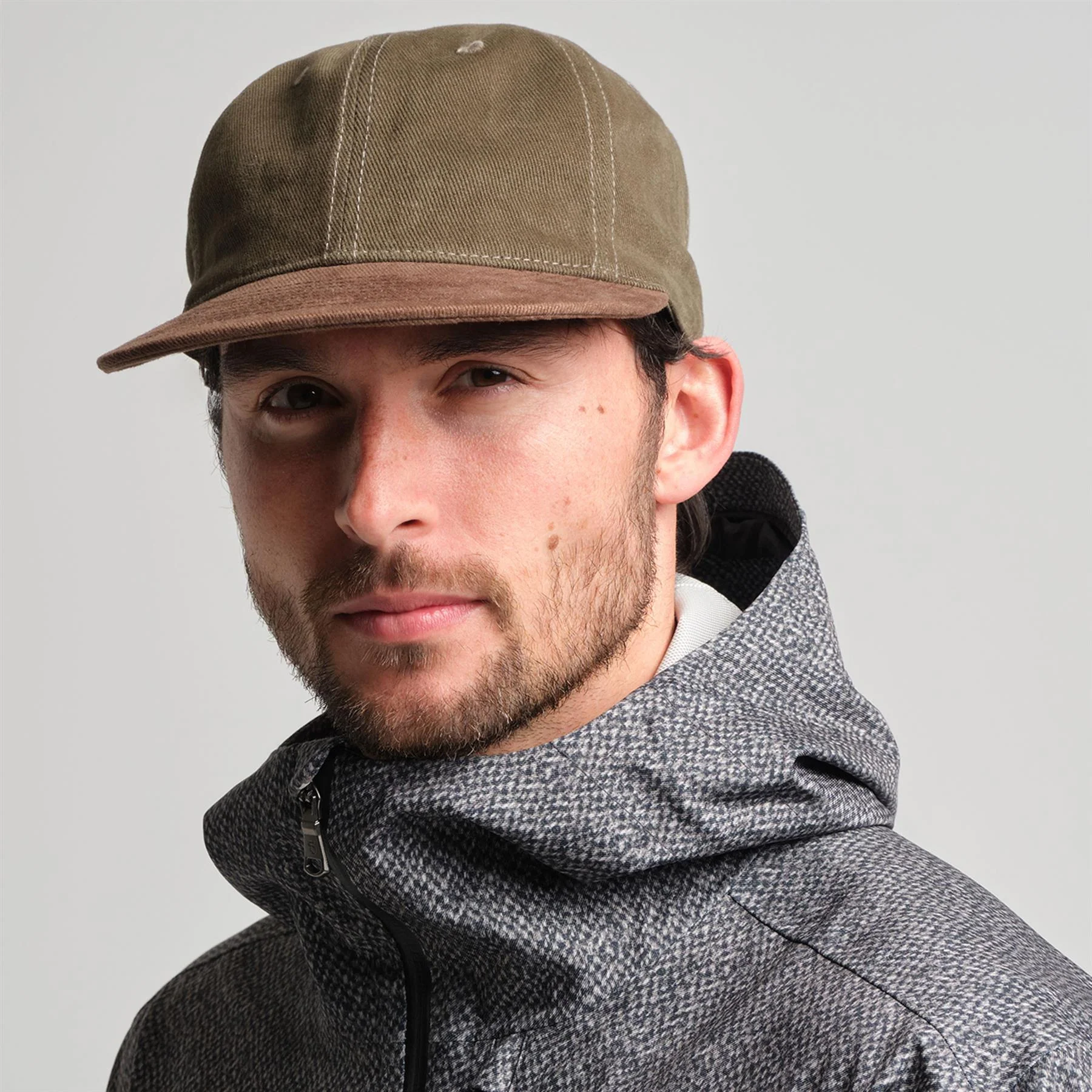 Caddie Cap Brushed Cotton Field Two Tone