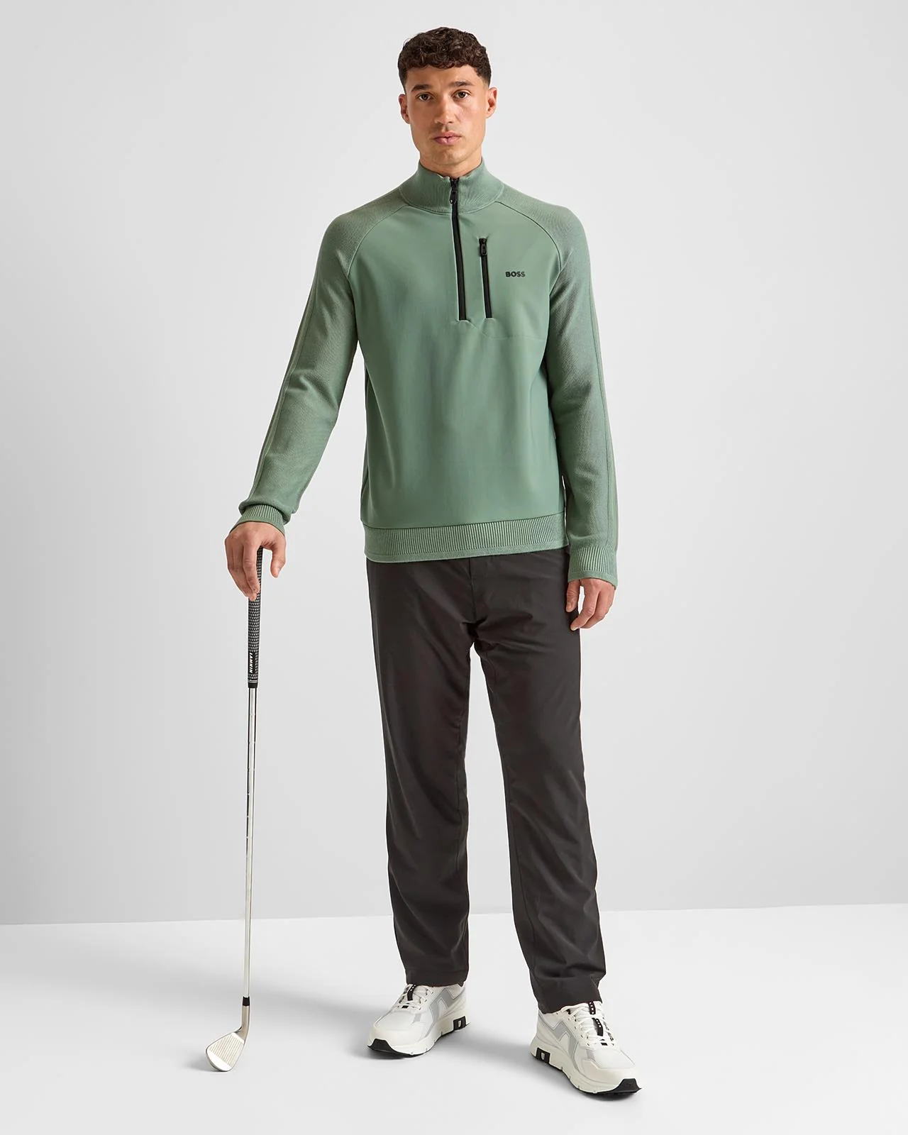 Civic Hybrid Quarter Zip Open Green - Image 3