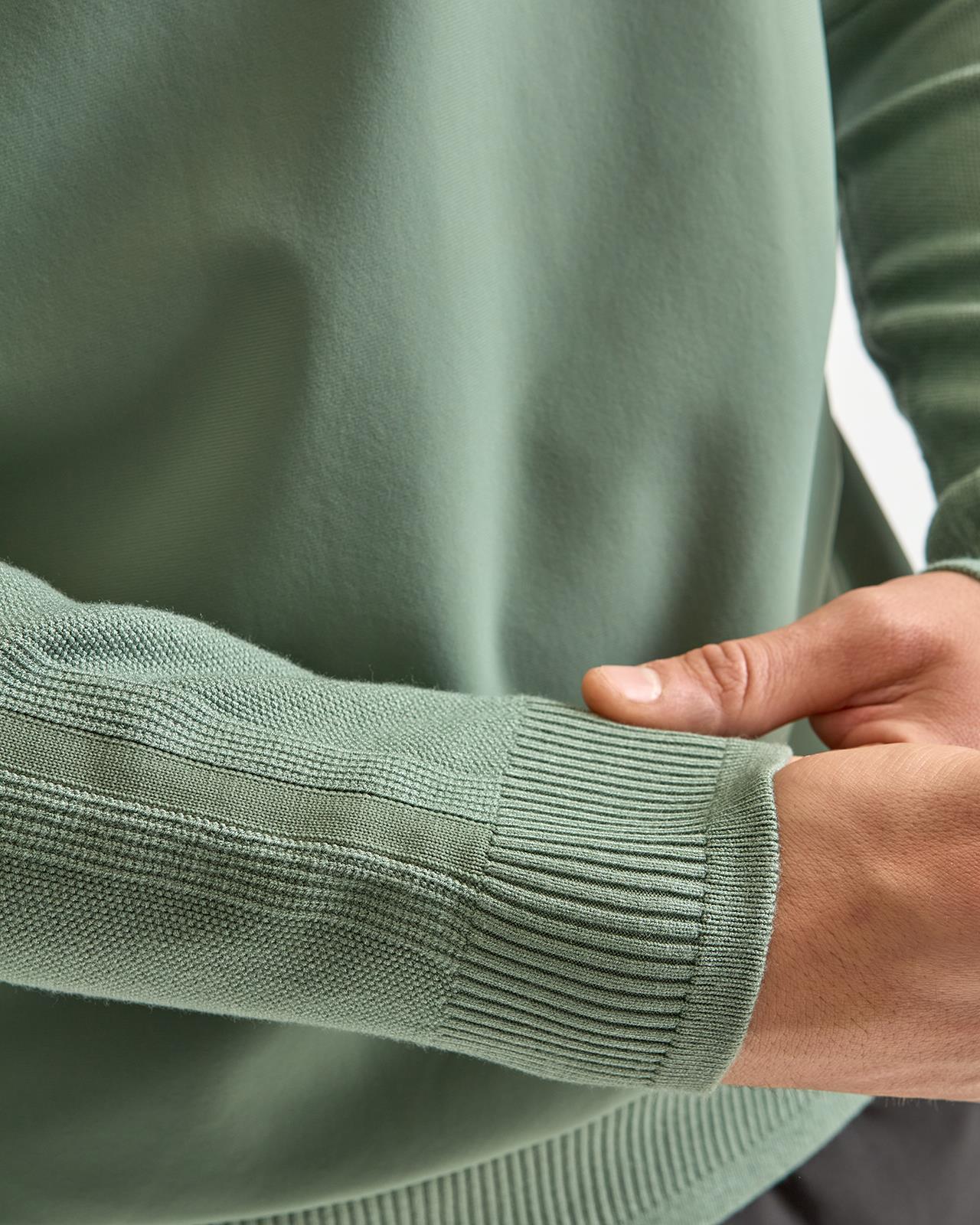 Civic Hybrid Quarter Zip Open Green - Image 7