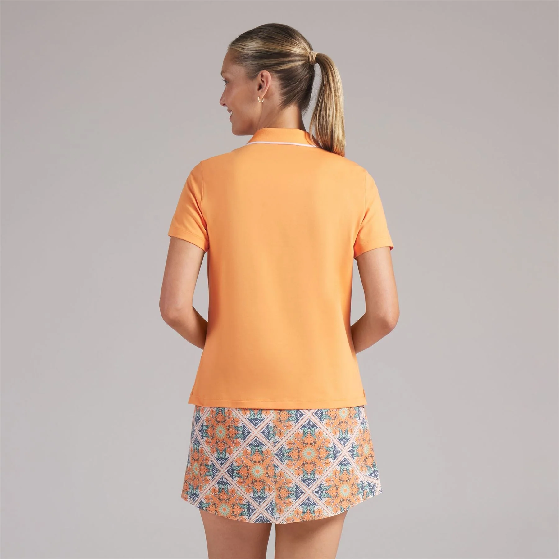 Cloudspun Essential Polo Shirt Melon Glow - Image 2