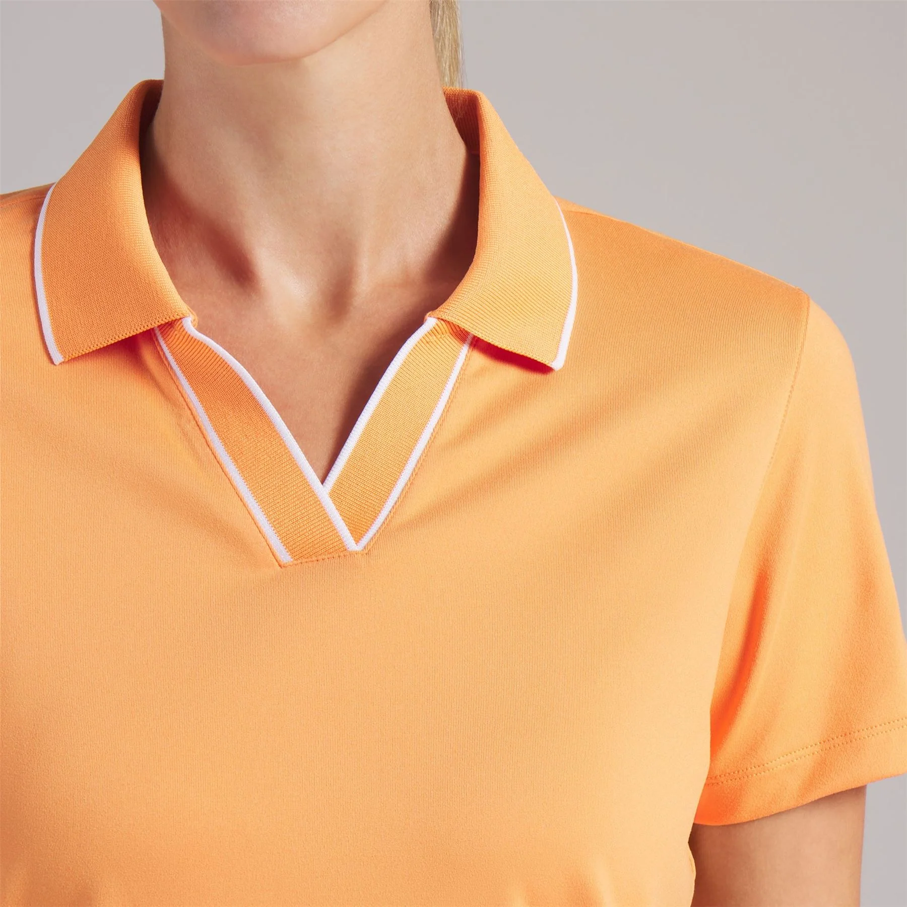 Cloudspun Essential Polo Shirt Melon Glow - Image 3