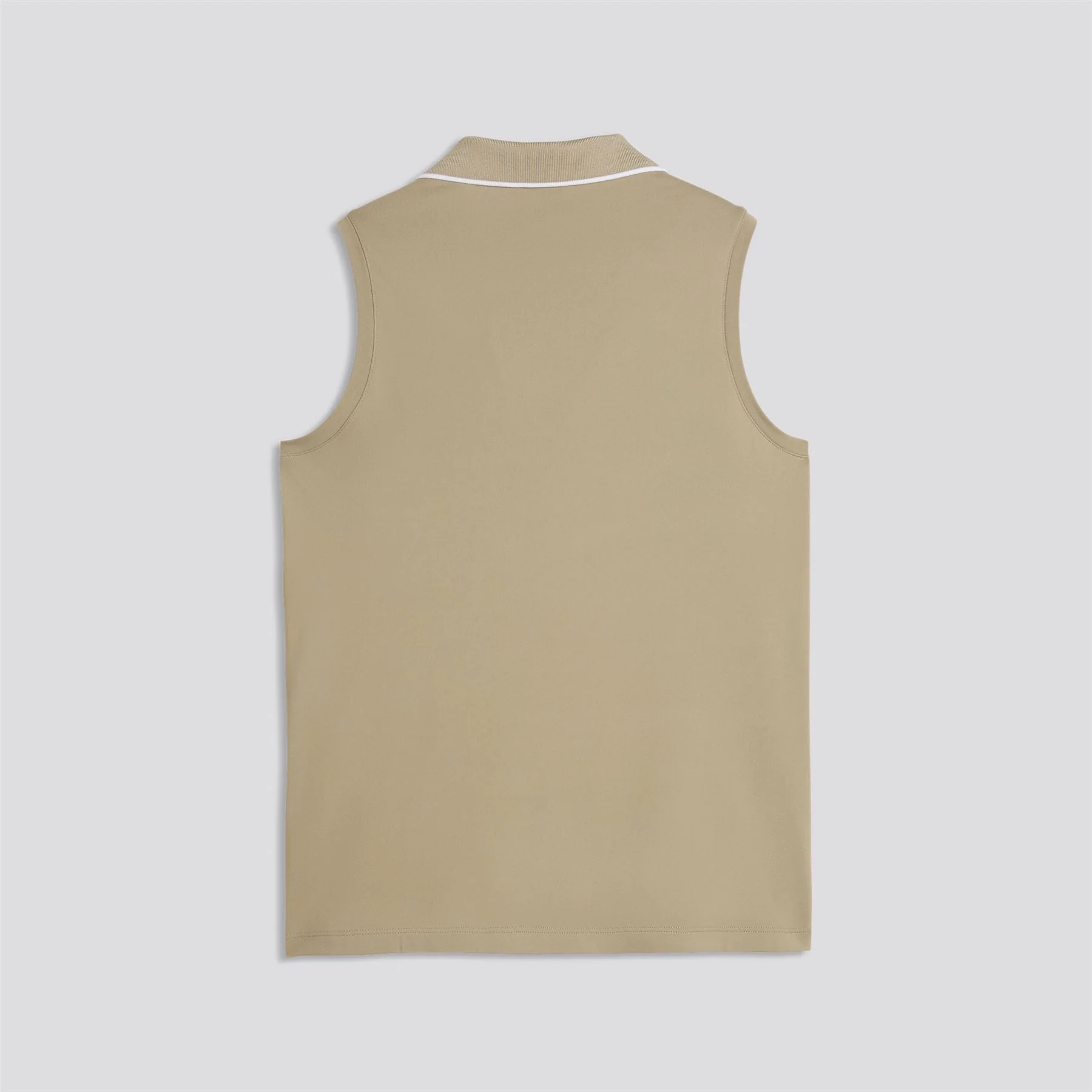 Cloudspun Essential Sleeveless Polo Shirt Iced Coffee - Image 6