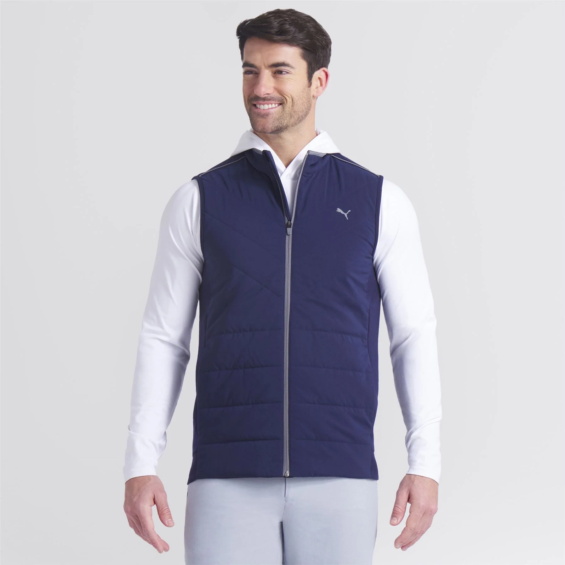 Cloudspun Fleece Hybrid Gilet Deep Navy - Image 3