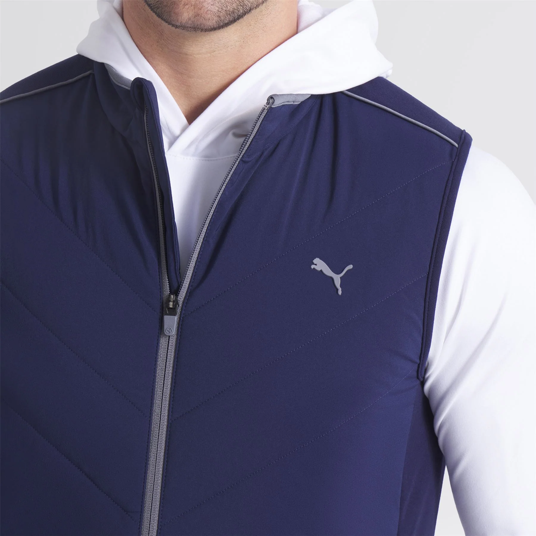 Cloudspun Fleece Hybrid Gilet Deep Navy - Image 5