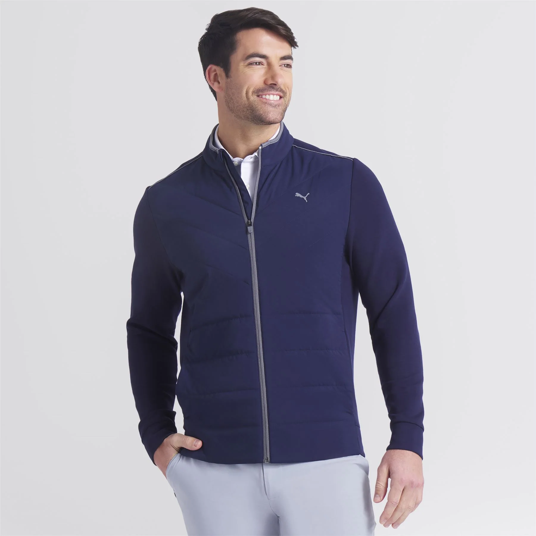 Cloudspun Fleece Hybrid Jacket Deep Navy - Image 3