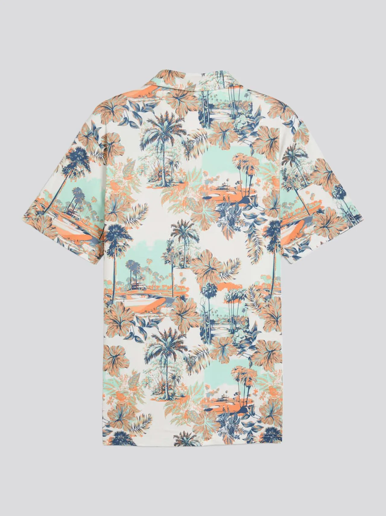 Cloudspun Palm Polo Shirt Warm White/Mint Jelly/Melon Glow - Image 2