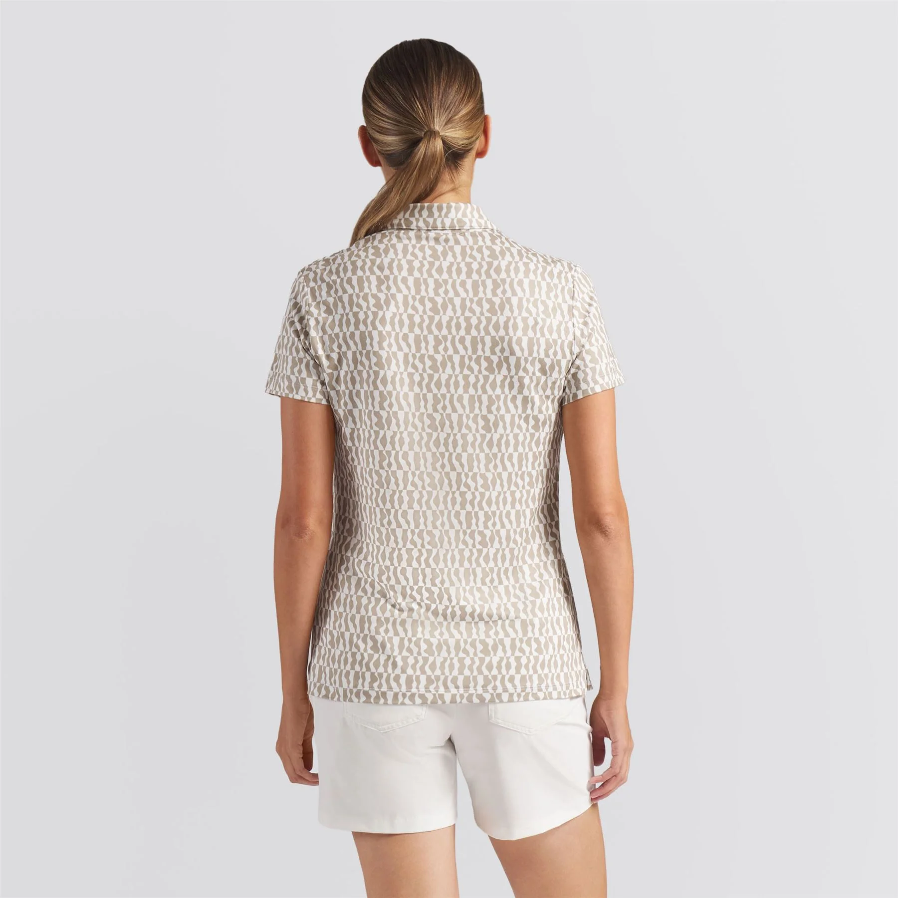Cloudspun Wavey Polo Shirt Iced Coffee - Image 2