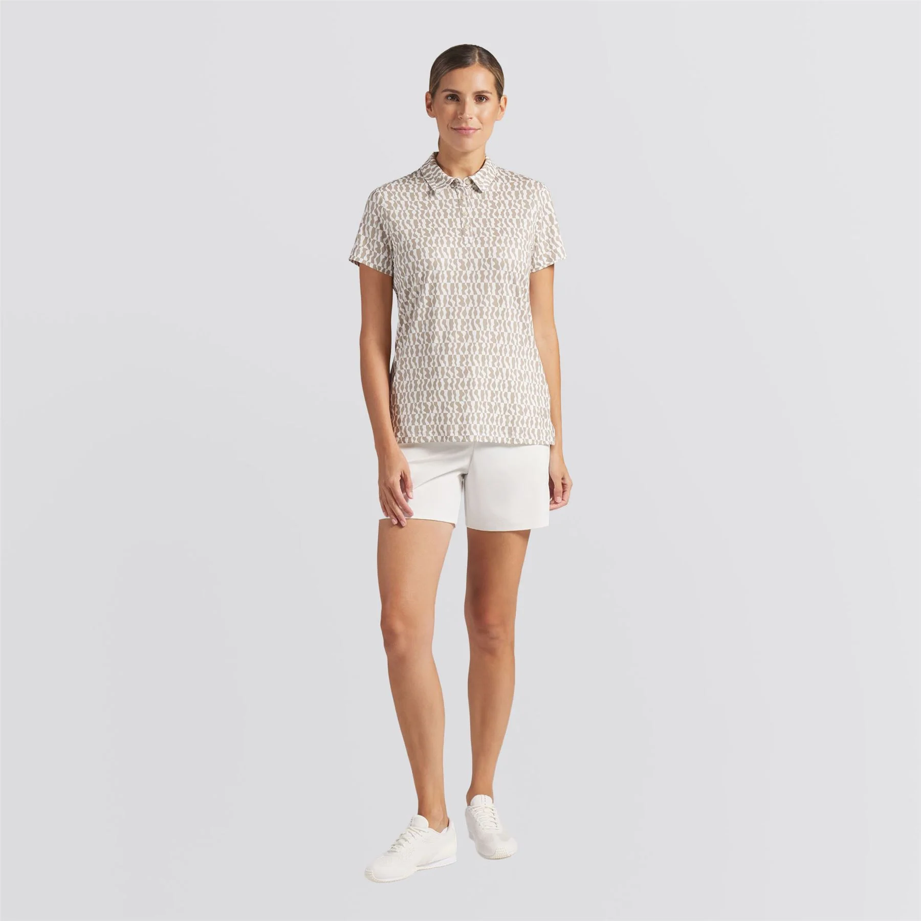 Cloudspun Wavey Polo Shirt Iced Coffee - Image 4