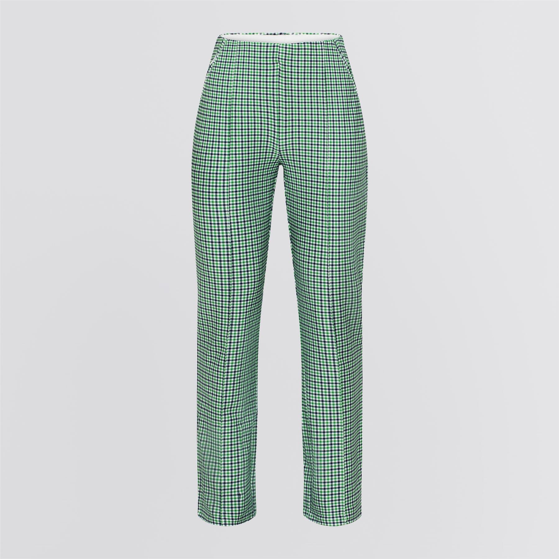 Club House Highwater Slacks Minicheck Green - Image 3